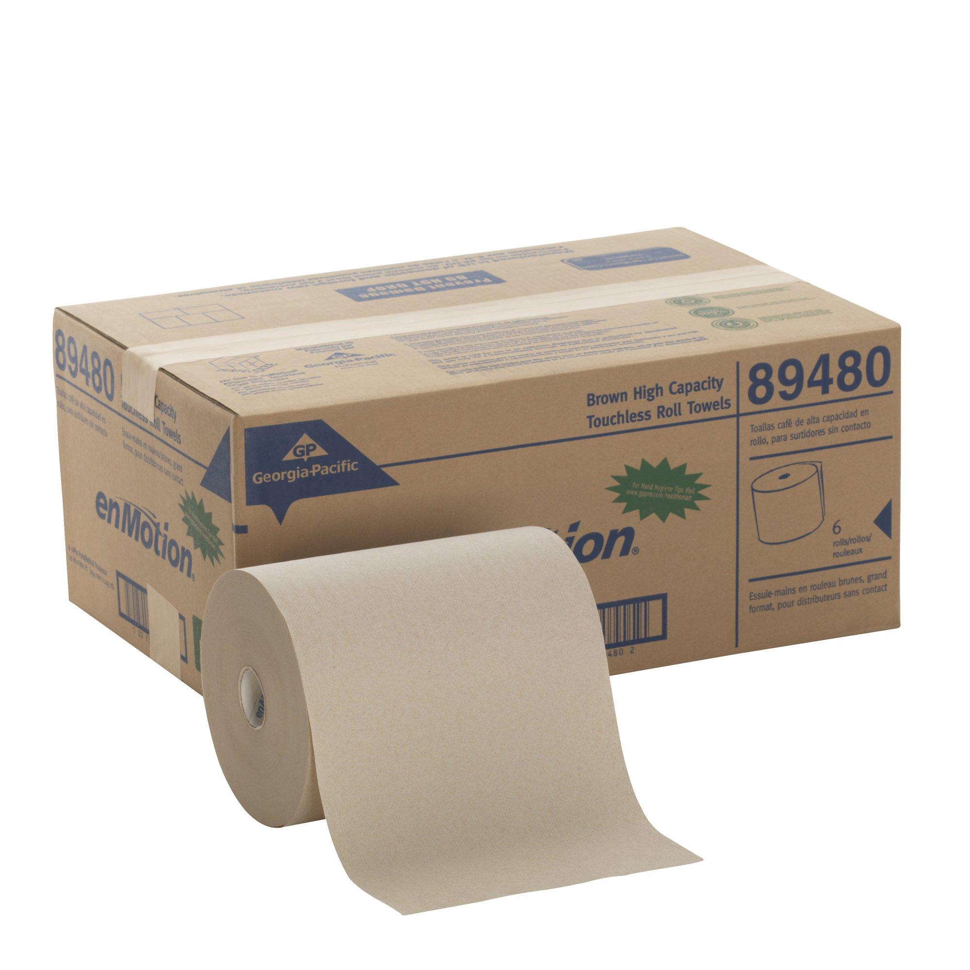 Georgia-Pacific enMotion 10" Recycled Paper Towel Rolls By GP PRO, Brown, 800 Feet Per Roll, 6 Bulk Paper Towel Rolls Per Case, 89480 - Image 2