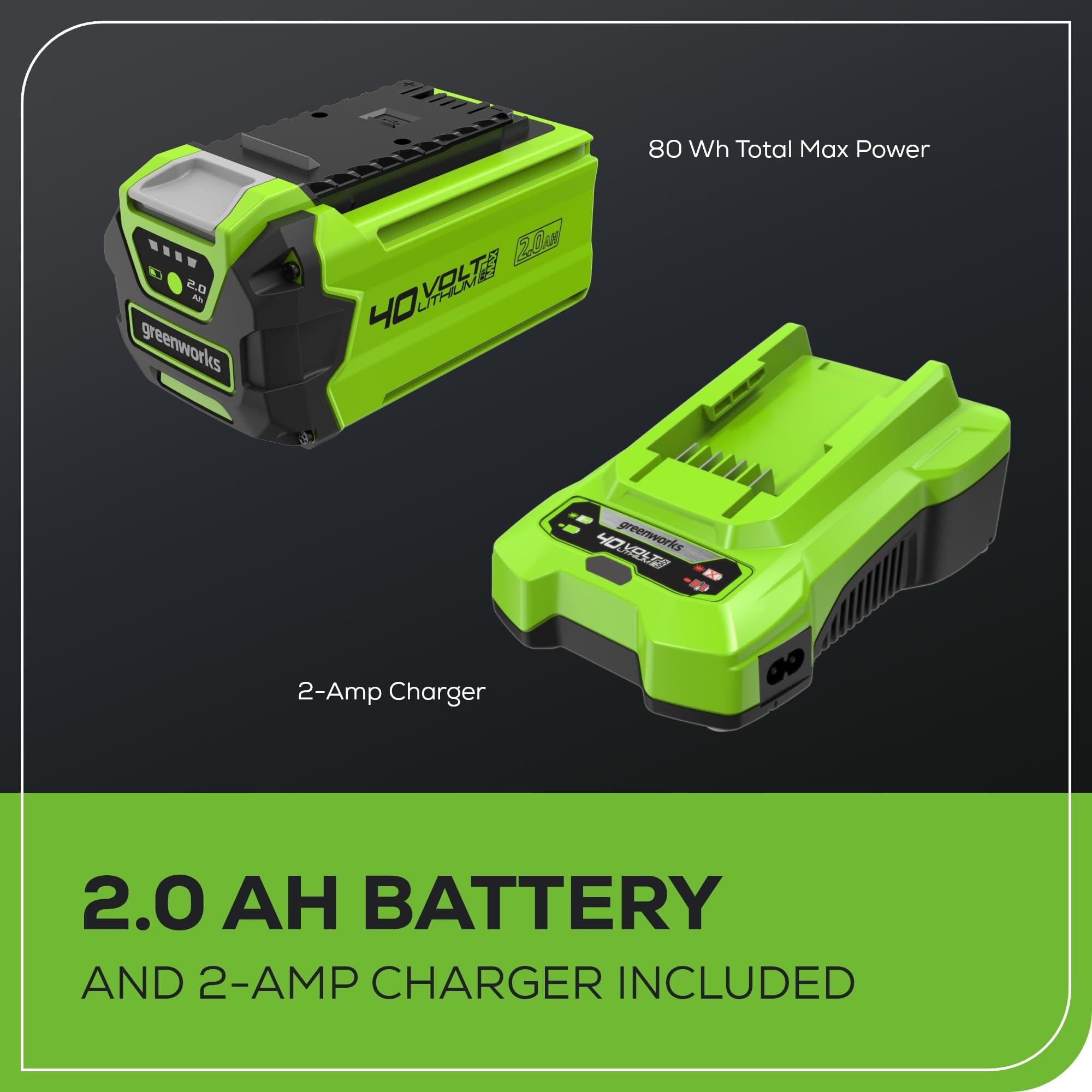 Greenworks 40V Cordless String Trimmer + Leaf Blower Combo Kit, 2.0Ah Battery and Charger Included - Image 11