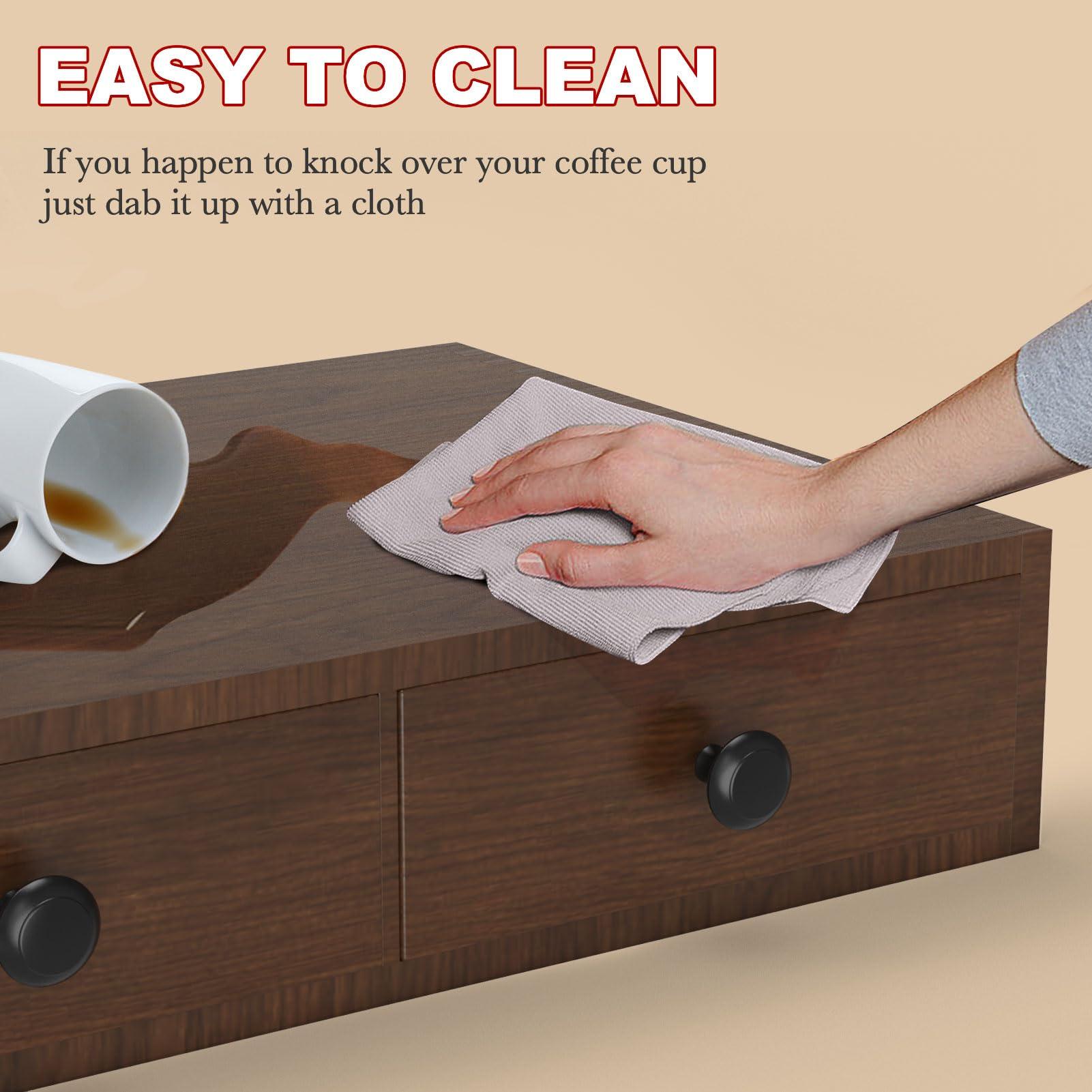 K Cup Holder, Wooden K Cup Organizer Box for Counter, Tea and Coffee Pod Storage Drawer Coffee Maker Stand, 30 Pod Capacity, Walnut Black - Image 5