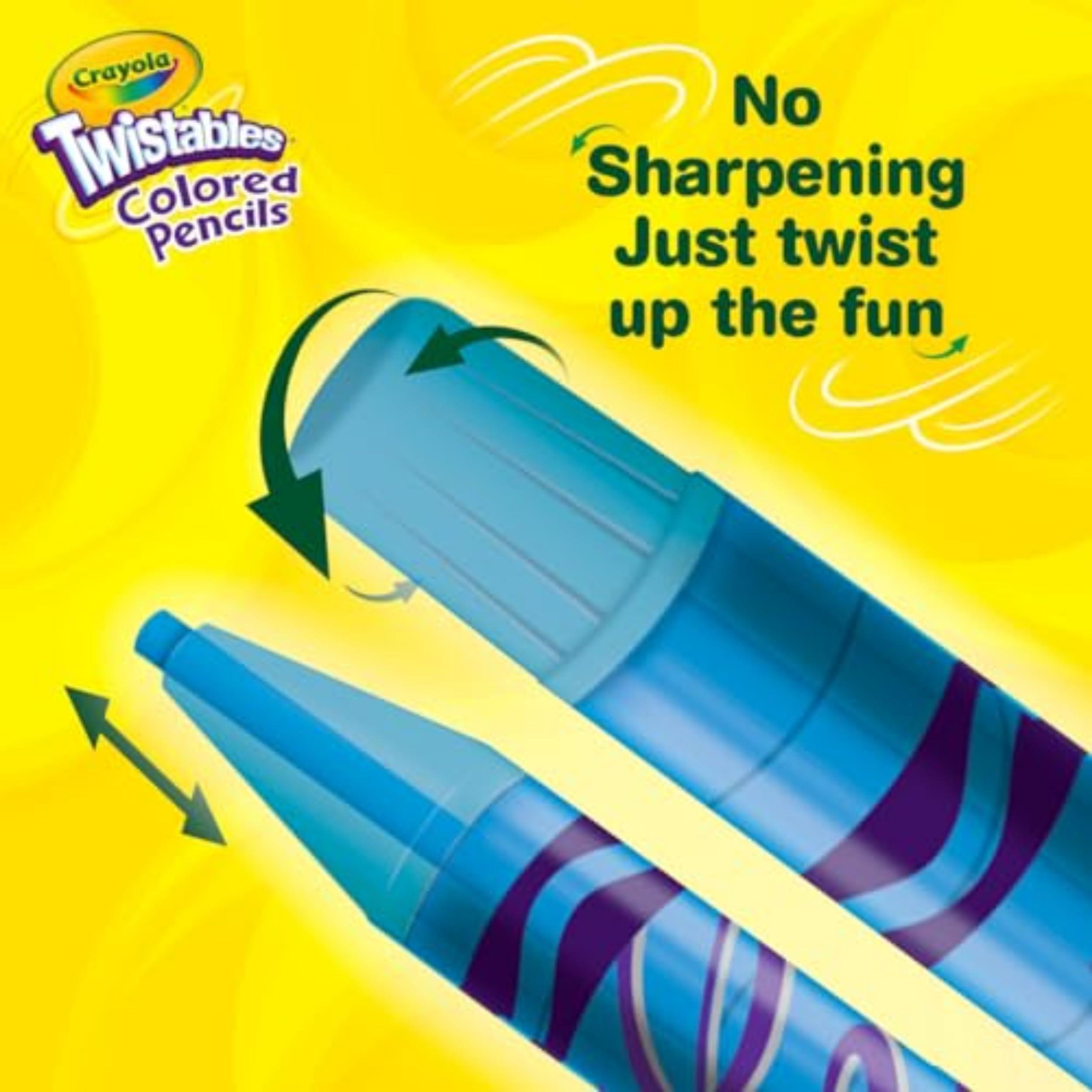 Crayola Twistables Colored Pencil Set for Kids (50ct), No Sharpen Coloring Book Pencils, Essential Classroom Supplies, Cute Back to School Gifts for Kids, 4+ - Image 4