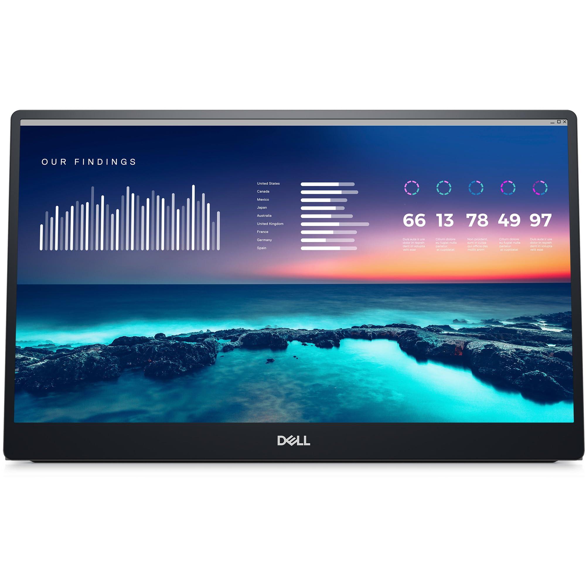 Dell 14 Portable Monitor - P1424H - 14-inch Full HD (1080p) 1920 x 1080, IPS Panel, USB-C connectivity, Comfortview, 3-Year Advanced Exchange Service - Silver - Image 2