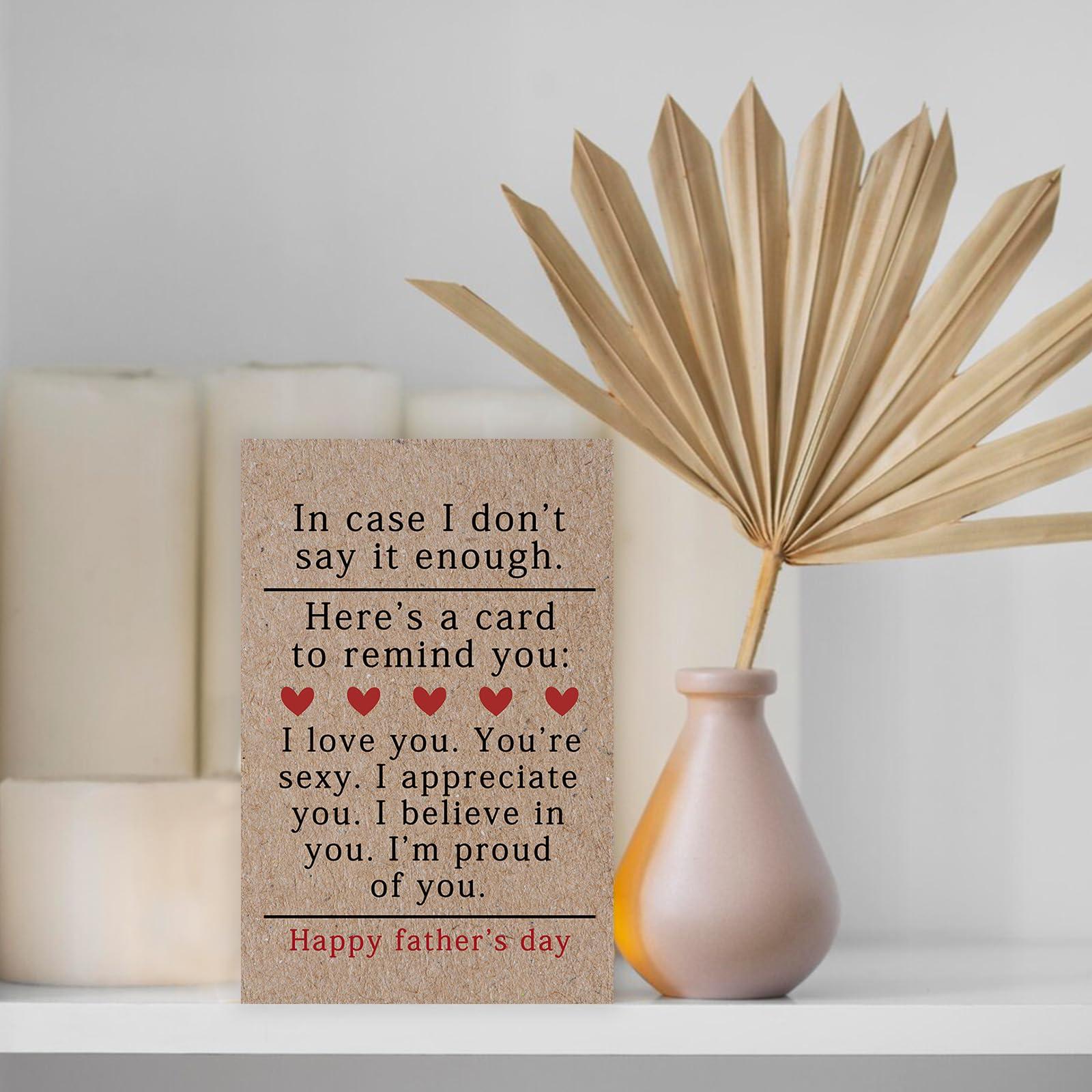 Zyulin Sweet Fathers Day Cards Gifts for Boyfriend Husband, Happy Father's Day Gift from Wife Girlfriend, Wonderful Father's Day Card to My Favorite Father, Love Card - Image 4
