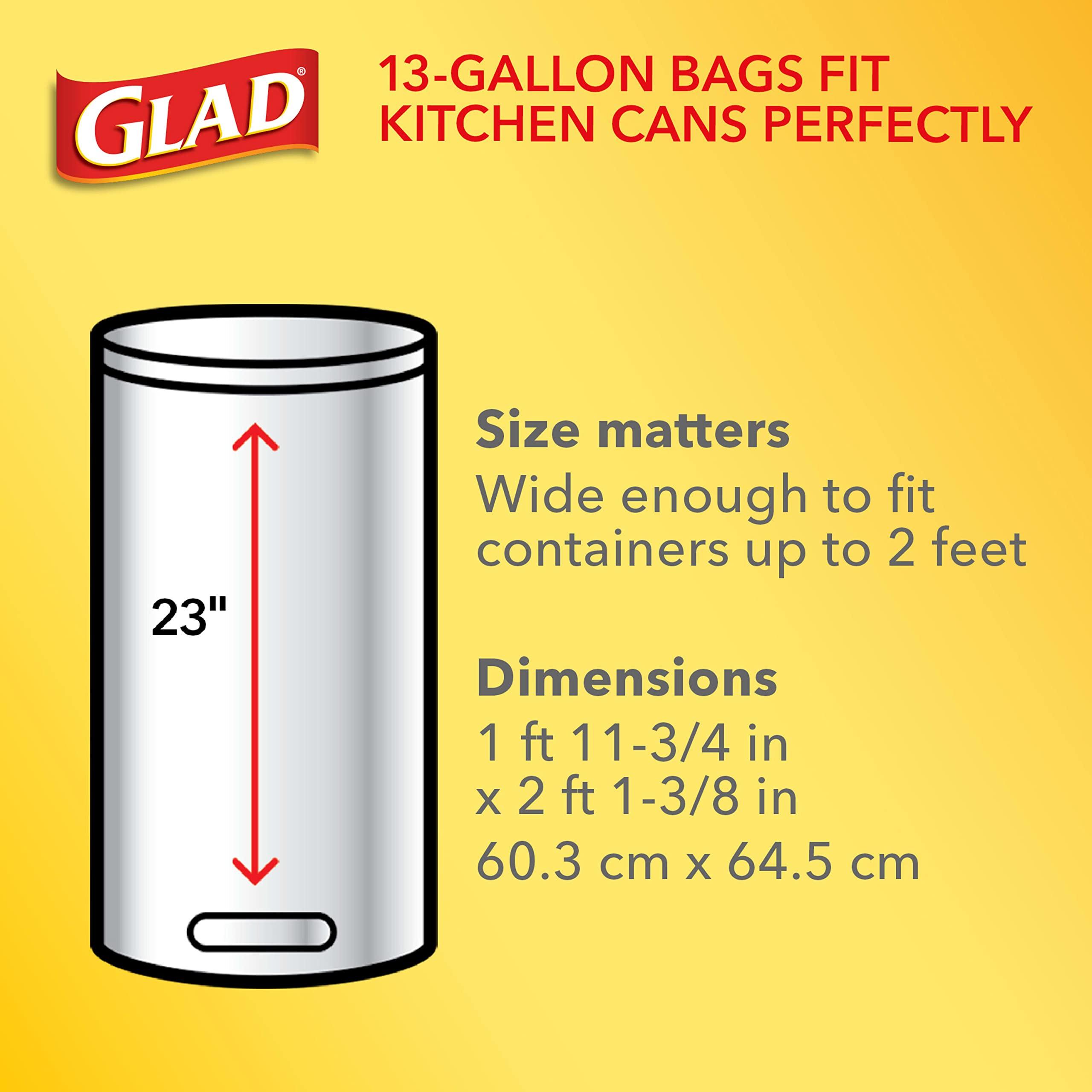 Glad ForceFlex Tall Kitchen Trash Bags, 13 Gal, Gain Lavender with Febreze, 80 Ct (Pack May Vary) - Image 7