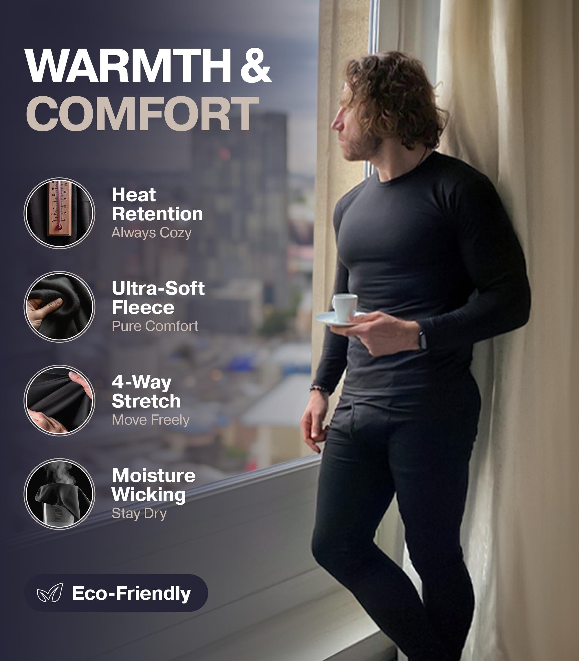 Thermajohn Long Johns Thermal Underwear for Men Fleece Lined Base Layer Set for Cold Weather - Image 2