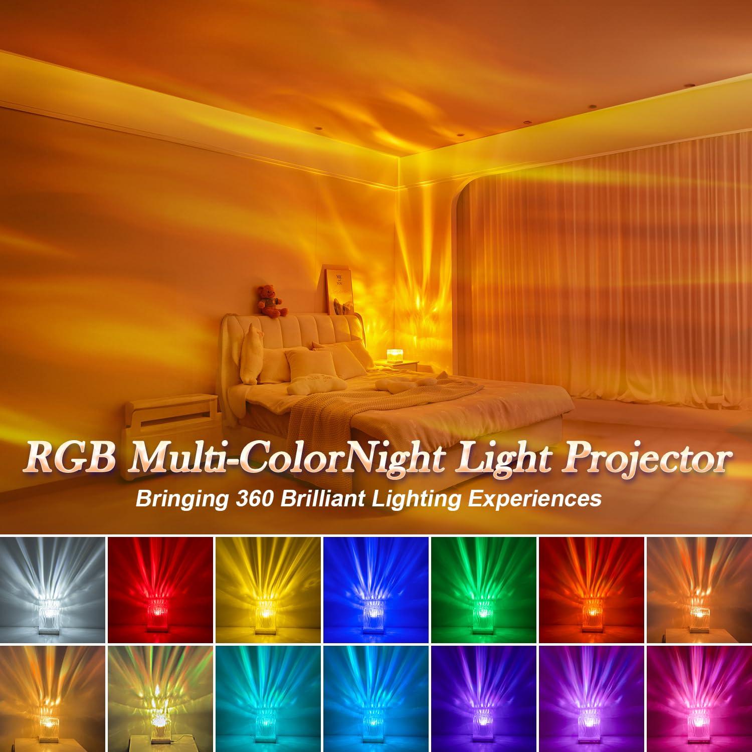 Northern Lights Projector Birthday Gifts for Teen Girls,18 Colors Aurora Light Projector,Dimmable Ambient Mood Lighting for Bedroom Lights,Remote Ocean Light Projector,Purple Lamp Purple Room Decor - Image 3