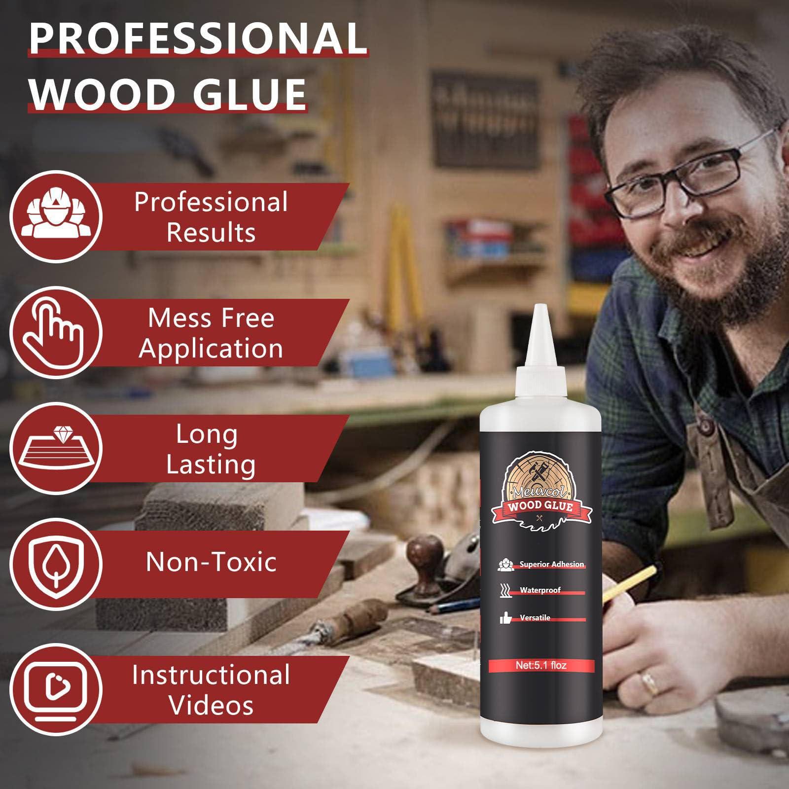 Wood Glue, Strongest Glue for Woodworking, Waterproof Clear Wood Glue for Furniture Heavy Duty, Interior & Exterior Furniture Glue for Crafts, Furniture, Baseboard, cabinets, Door (150g) - Image 3
