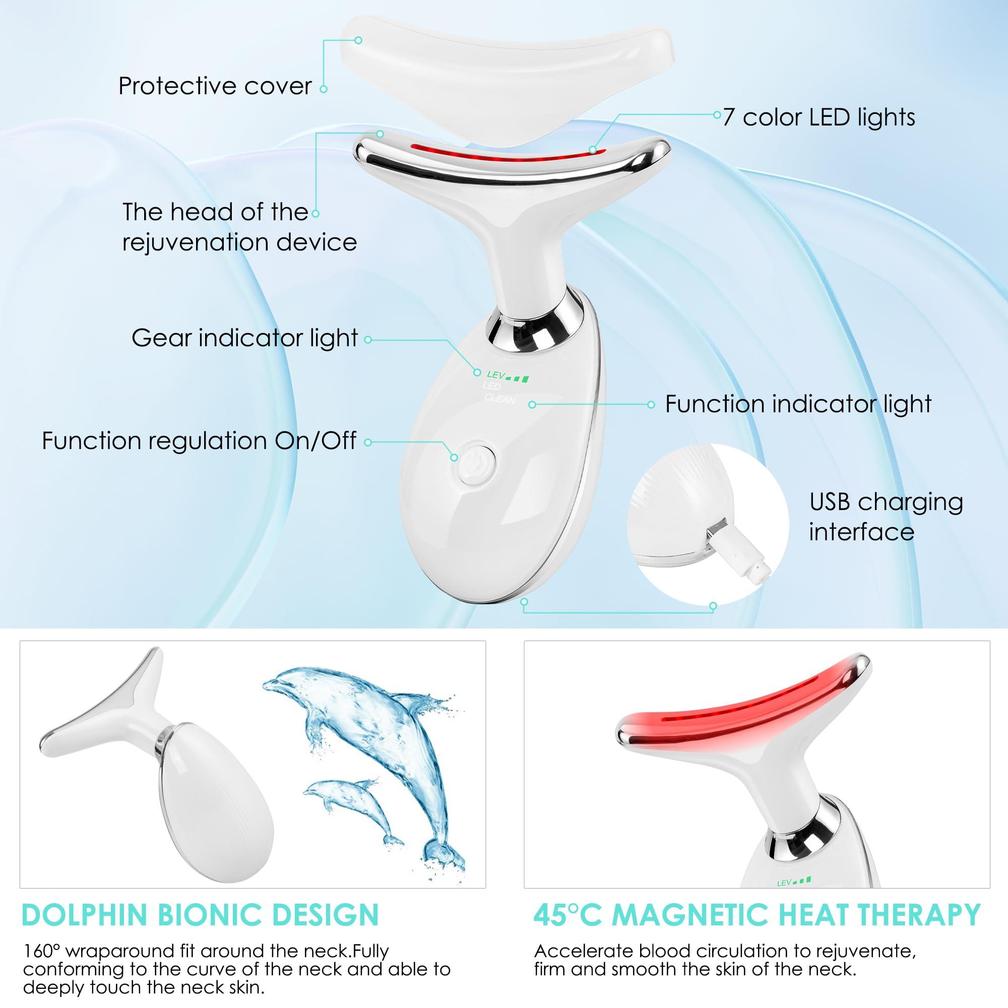 Facial Massager Red-Light-Therapy-for-Face and Neck, Face 𝖲 culpting Wand with 7 Color - Image 5