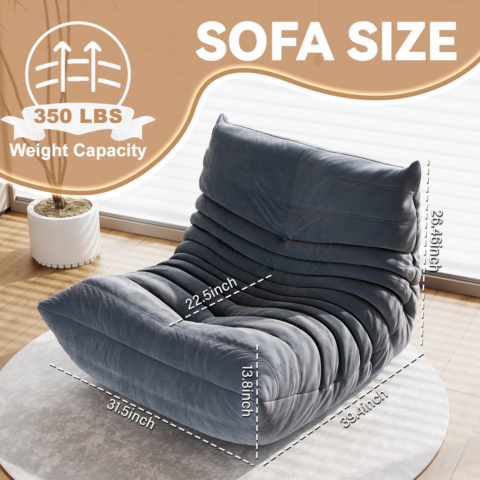 Snug Sofee Bean Bag Chairs for Adults, Bean Bag Sofa - Adult Size with Soft Waterproof Fabric for Living Room, Apartments, Reading Corner, Gaming, and Movie Venue (Gray) - Image 2