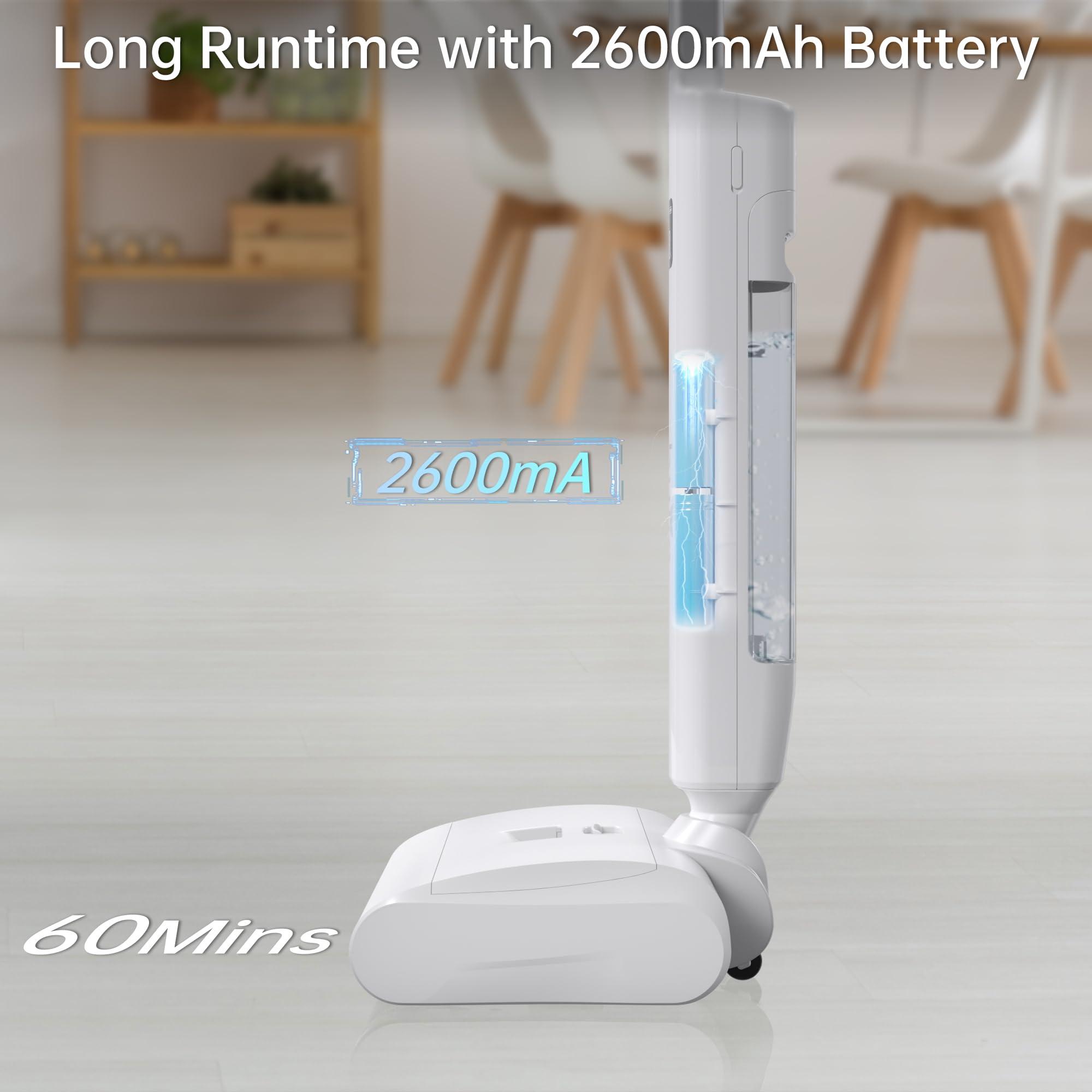 Wet Dry Vacuum Cleaner Cordless Mop,Upgraded Electric Mop,Quiet Self-Propelled Up to 60 Mins, Dual Water Tank,Cordless Mop Vacuum Cleaner for Hardwood Floor Cleaning - Image 5