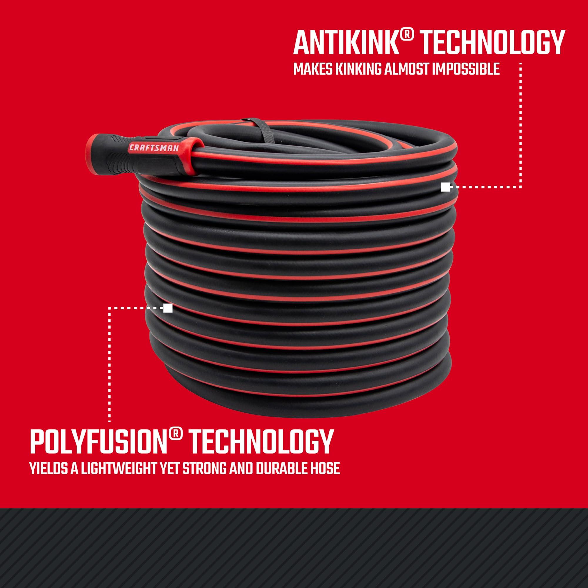 Craftsman Heavy Duty Professional Grade Black Garden Hose, 100 Feet x 5/8 Inch - Image 2