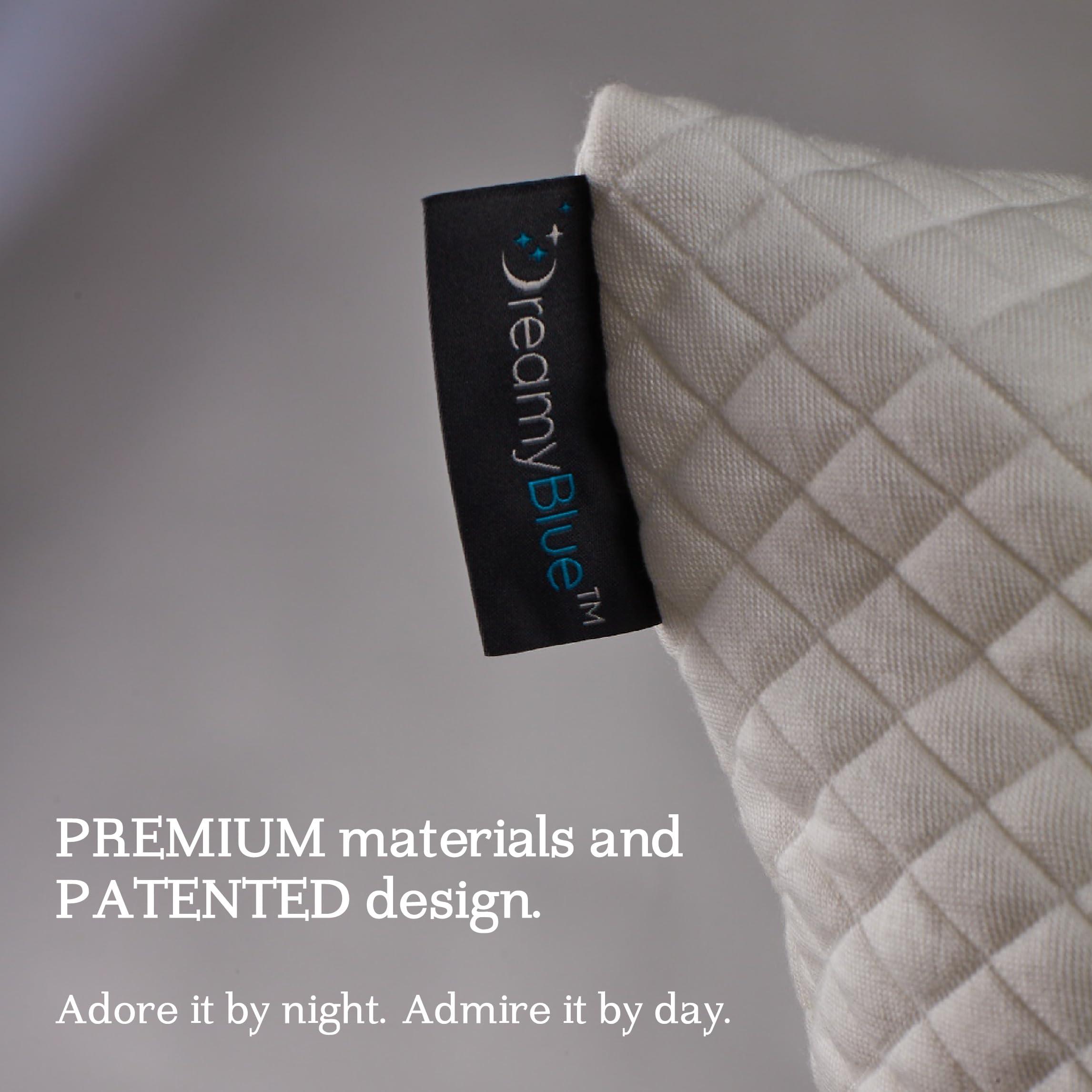 DreamyBlue Signature Pillow w/Adjustable Loft • Shredded Memory Foam Fill • Neutral Alignment for Side, Back, and Stomach Sleepers • Washable Bamboo Rayon Cover • CertiPUR-US Certified Foam (Queen) - Image 6