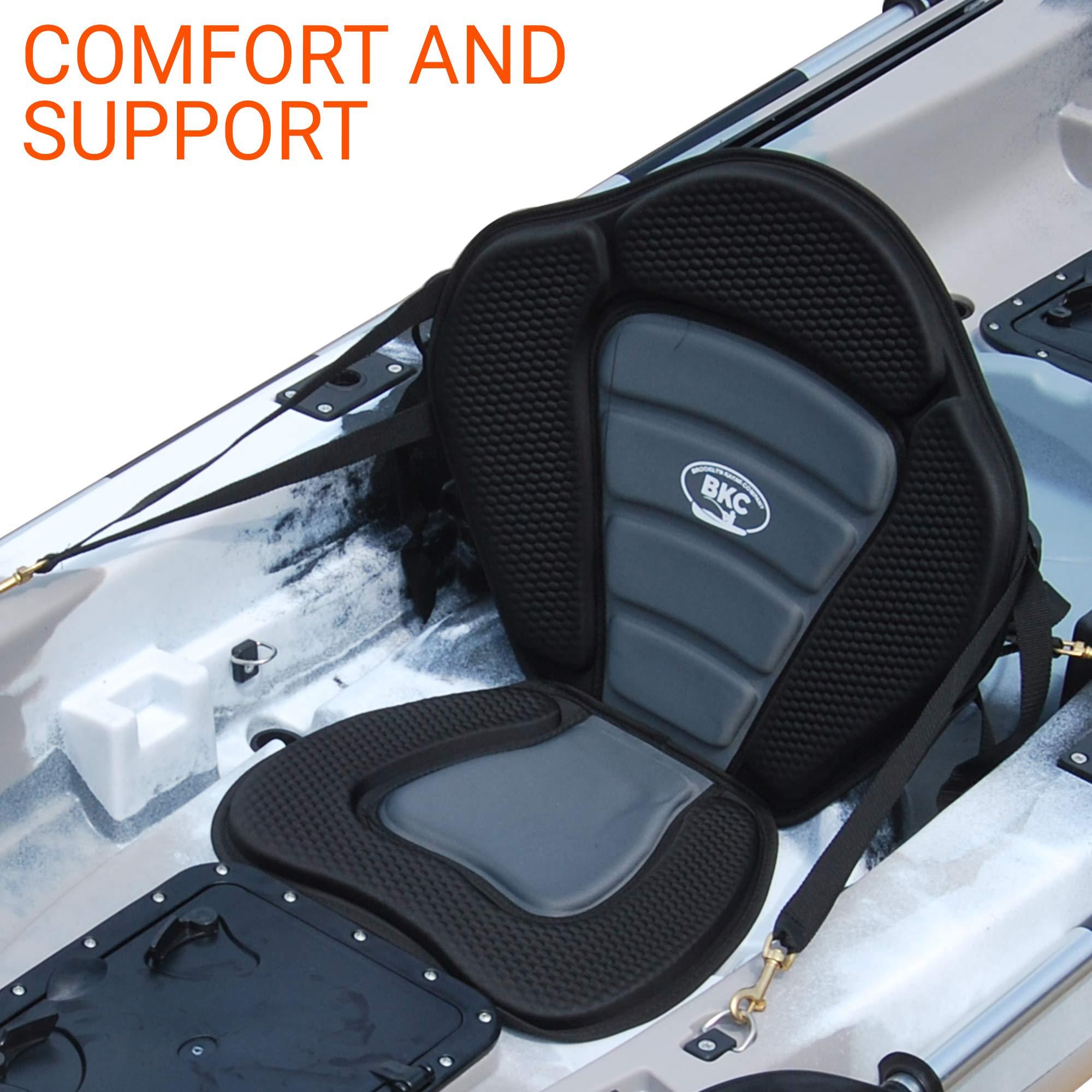 BKC UH-PS223 Universal Sit-On-Top Premium Memory Foam Padded Kayak Seat and Backrest with Adjustable Straps for Kayaking and Fishing by Brooklyn Kayak Company - Image 6