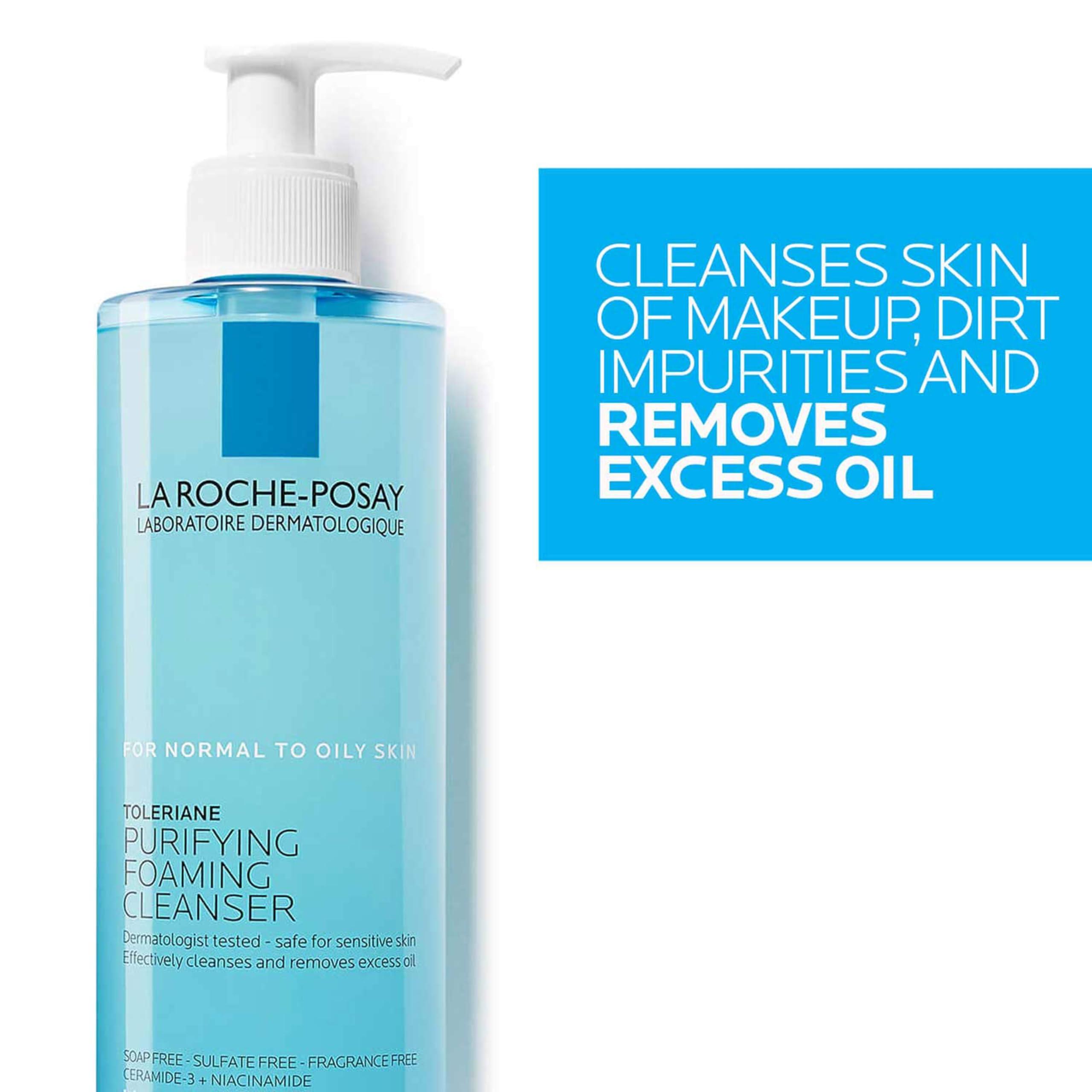 La Roche-Posay Toleriane Purifying Foaming Facial Cleanser, Oil Free Face Wash for Women & Men with Niacinamide + Ceramides, Pore Cleanser Safe For Sensitive Skin, Won’t Dry Out Skin, Soap Free - Image 5