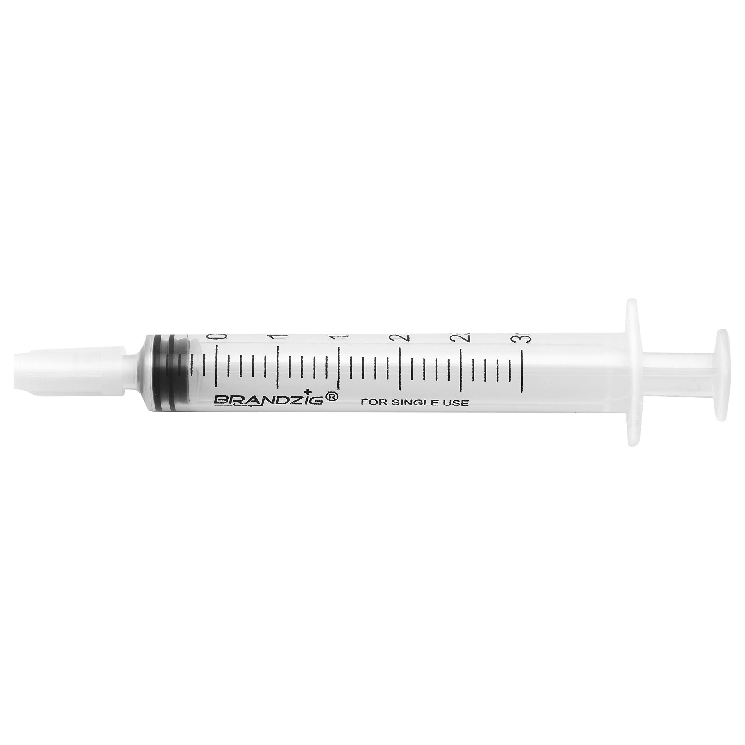 3ml Syringe With Cap (100 Pack) | Oral Dispenser Without Needle, Luer Slip Tip | Individually Wrapped Medicine Dropper For Infants & Pets - Image 3