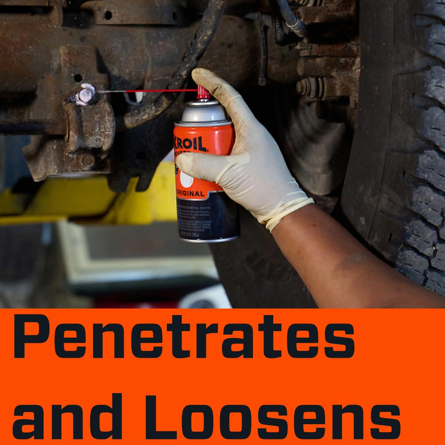 Kroil Original Penetrating Oil (Aerosol Spray-10oz Can-Case of 12) | Penetrant for Rusted Bolts, Metal, Hinges, Chains, Moving Parts | Rust, Corrosion Inhibitor (KS102C) - Image 3