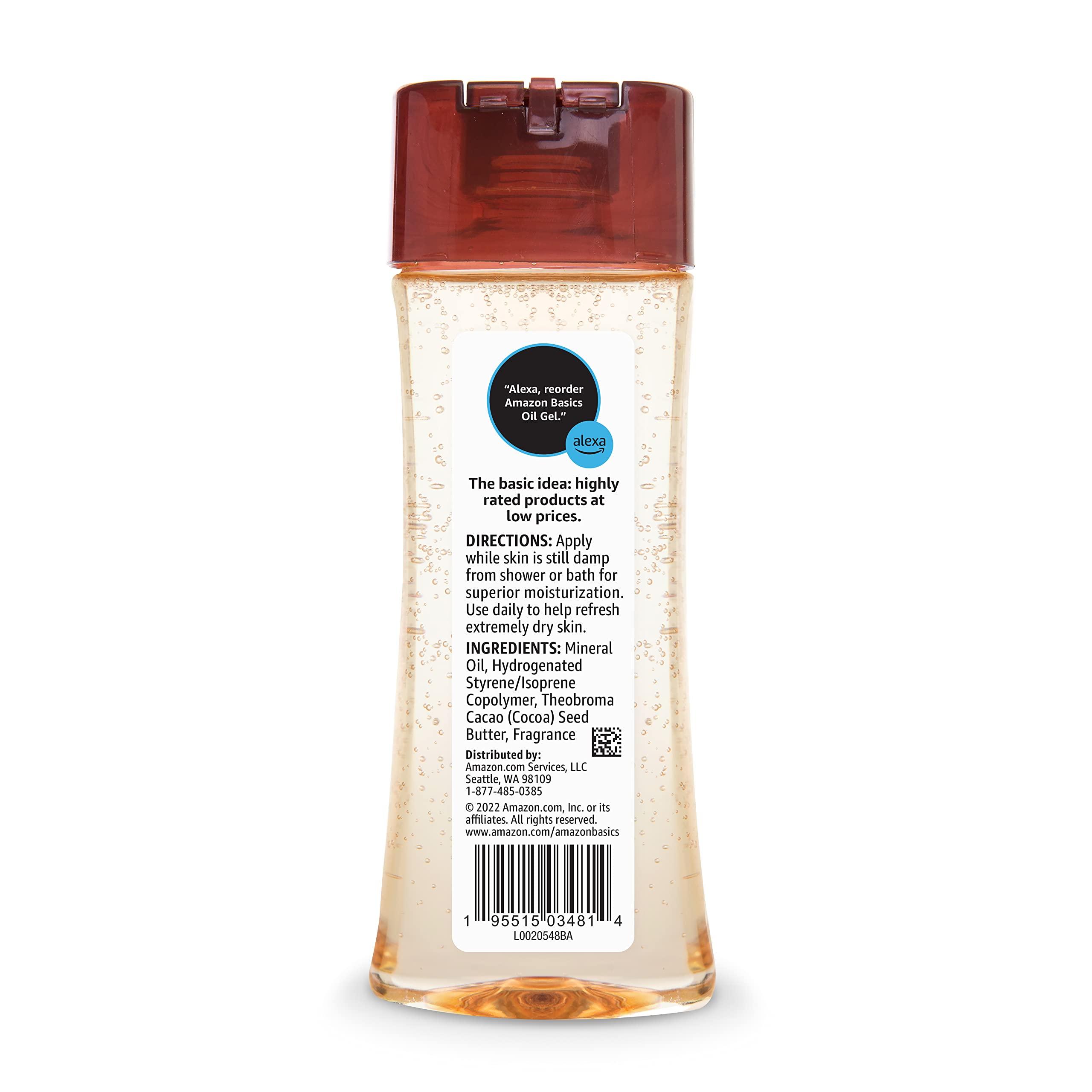Amazon Basics Body Oil Gel with Cocoa Butter, Paraben Free, 6.8 Fl Oz (Pack of 1) (Previously Solimo) - Image 3