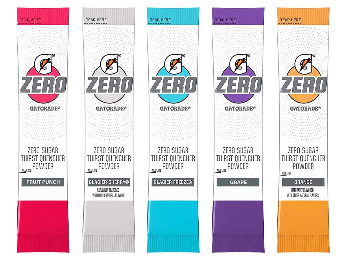 Gatorade G Zero Powder, Individual Packets, 5 Flavor Variety Pack - 4 of Each Flavor, Pack of 20-0.10oz - Image 2