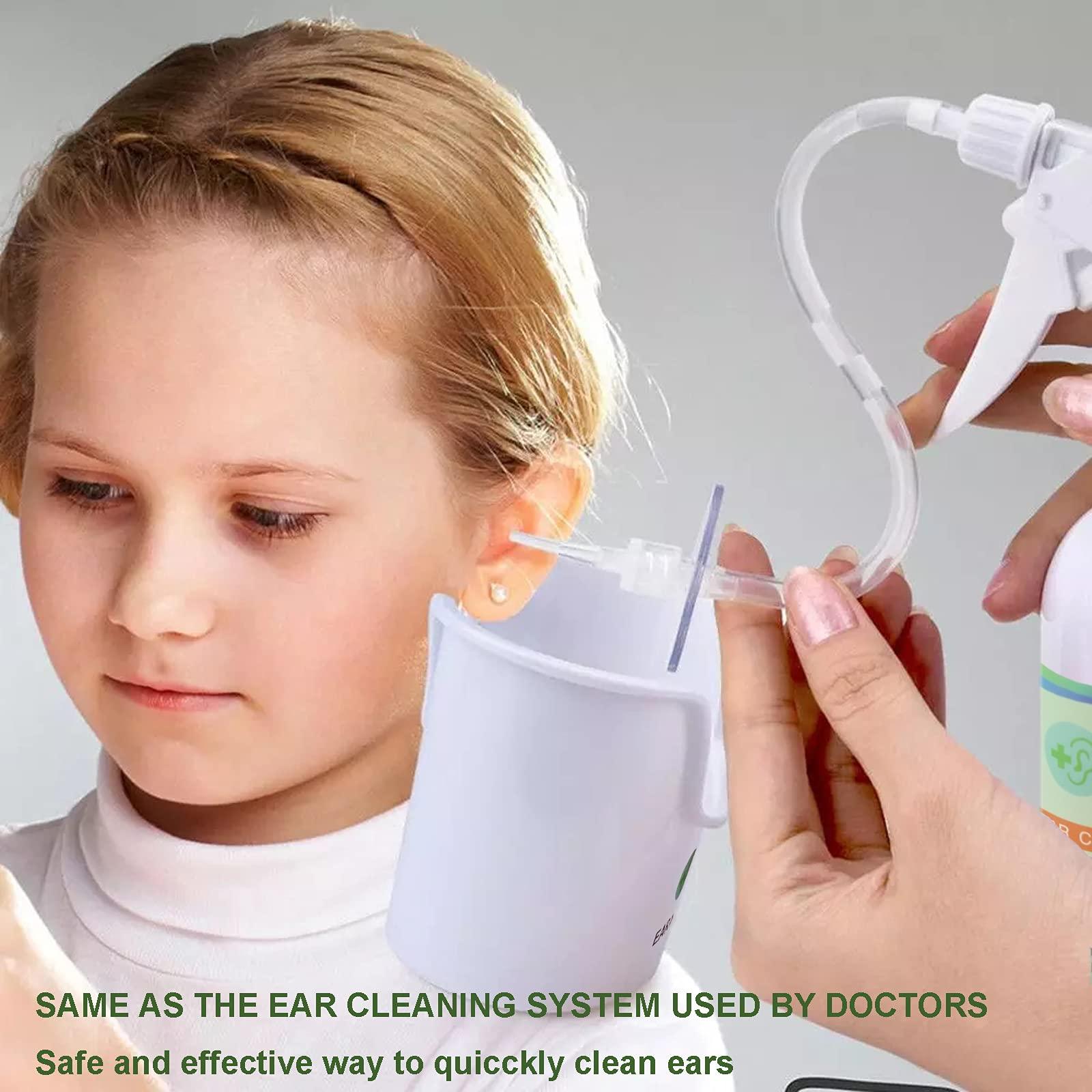 Ear Wax Removal Tool, Ear Cleaning Kits Safe Ear Irrigation Kit Ear Flush Kit for Adults Kids, Ear Wax Washer Device with LED Earwax Spoon, Basin, Bulb, Curette Kit, Towel, Tips, Storage Box White - Image 3