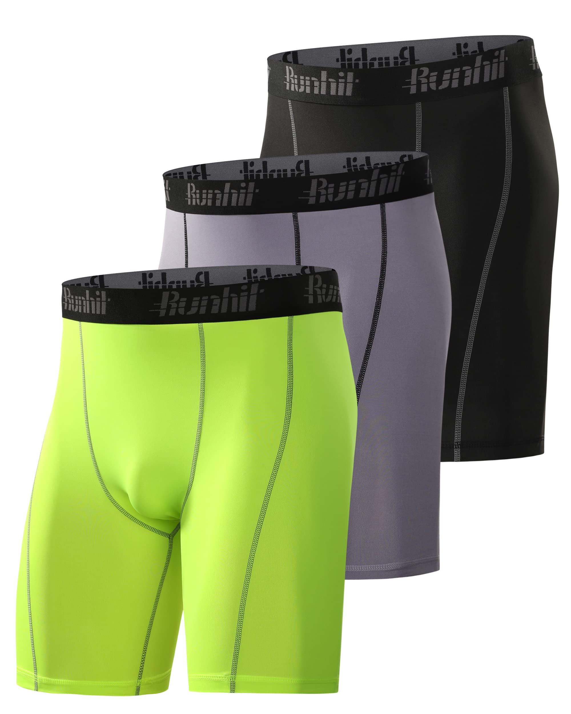Runhit Compression Shorts Men Underwear Spandex Running Shorts Workout Athletic