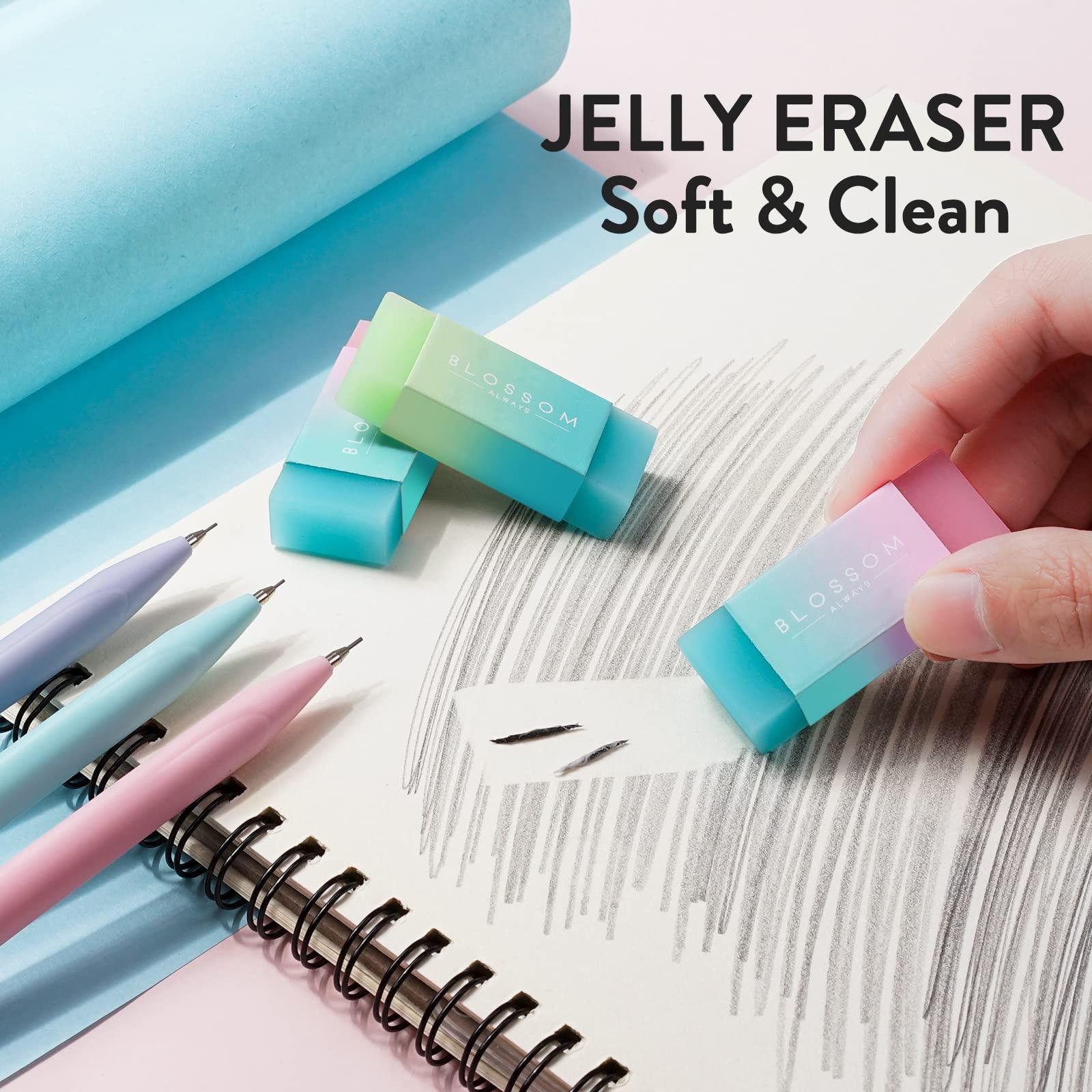 Four Candies Cute Mechanical Pencil Set, 6PCS 0.5 & 0.7mm Pencils with 360PCS HB Leads, 3PCS Erasers and 9PCS Eraser Refills, Aesthetic Back to School Supplies for Girls Writing, Drawing - Image 4