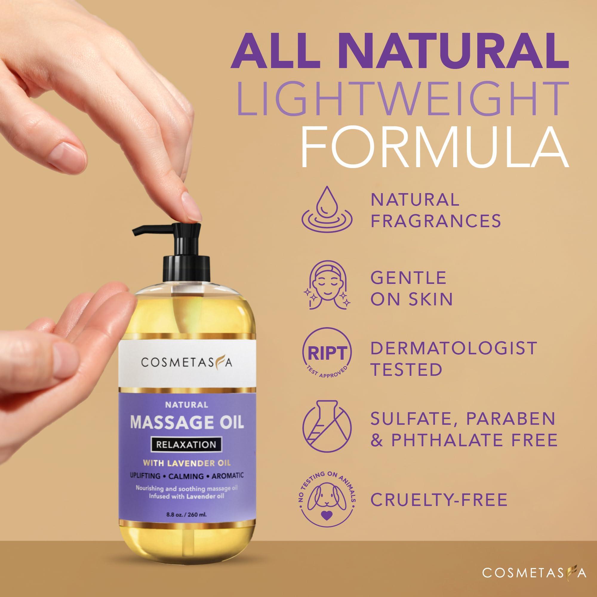 Lavender Relaxation Massage Oil with Massage Roller Ball - No Stain 100% Natural Blend of Spa Quality Oils for Calming, Aromatic, Soothing Massage Therapy - Image 3