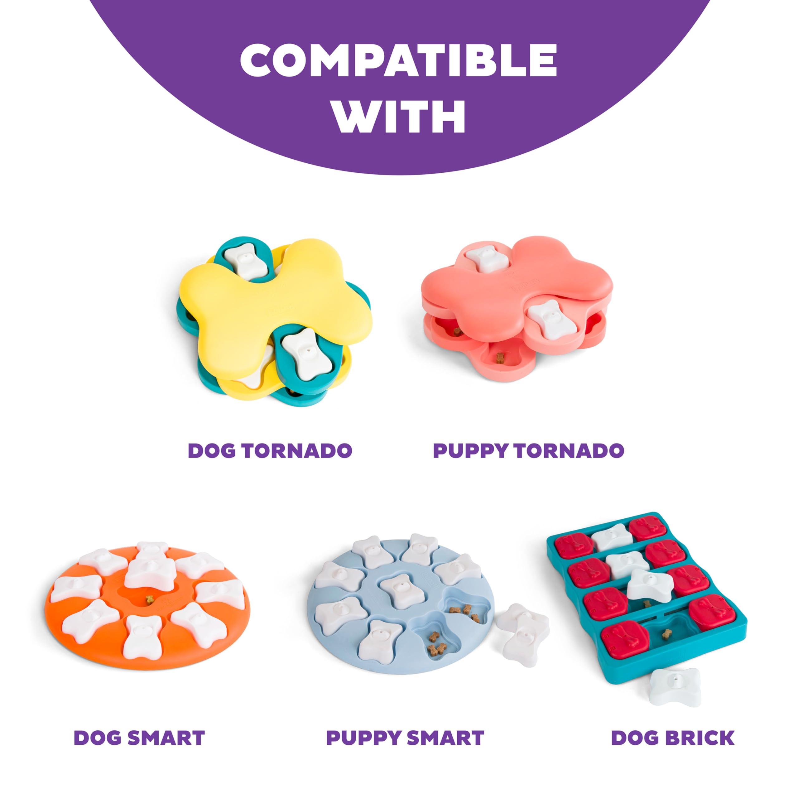 Outward Hound by Nina Ottosson Bone Replacement Parts for Interactive Dog Puzzles - DogBrick, DogTornado, DogSmart, PuppyTornado, PuppySmart, 5-Pack, White - Image 3