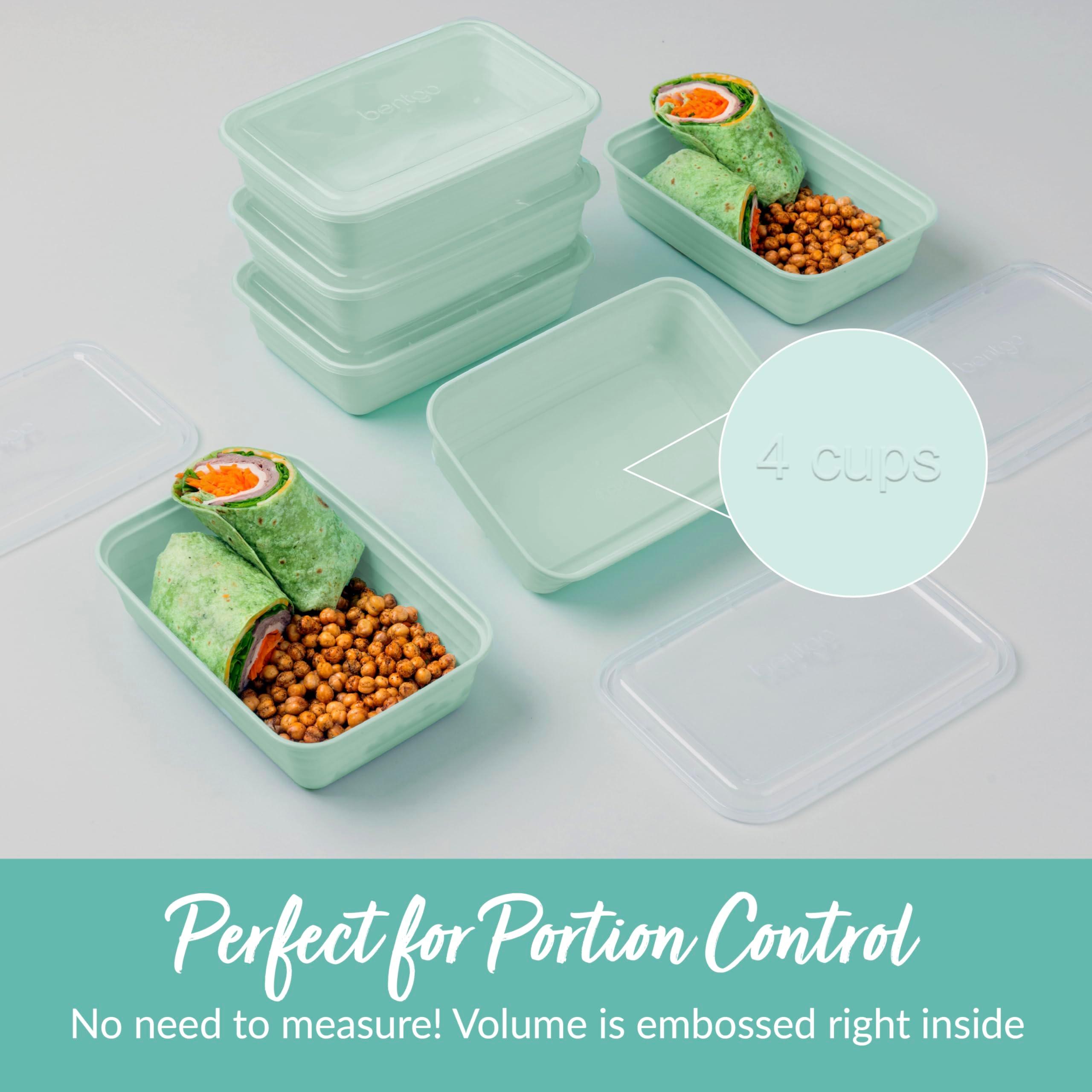 Bentgo 20-Piece Lightweight, Durable, Reusable BPA-Free 1-Compartment Containers - Microwave, Freezer, Dishwasher Safe - Mint - Image 7