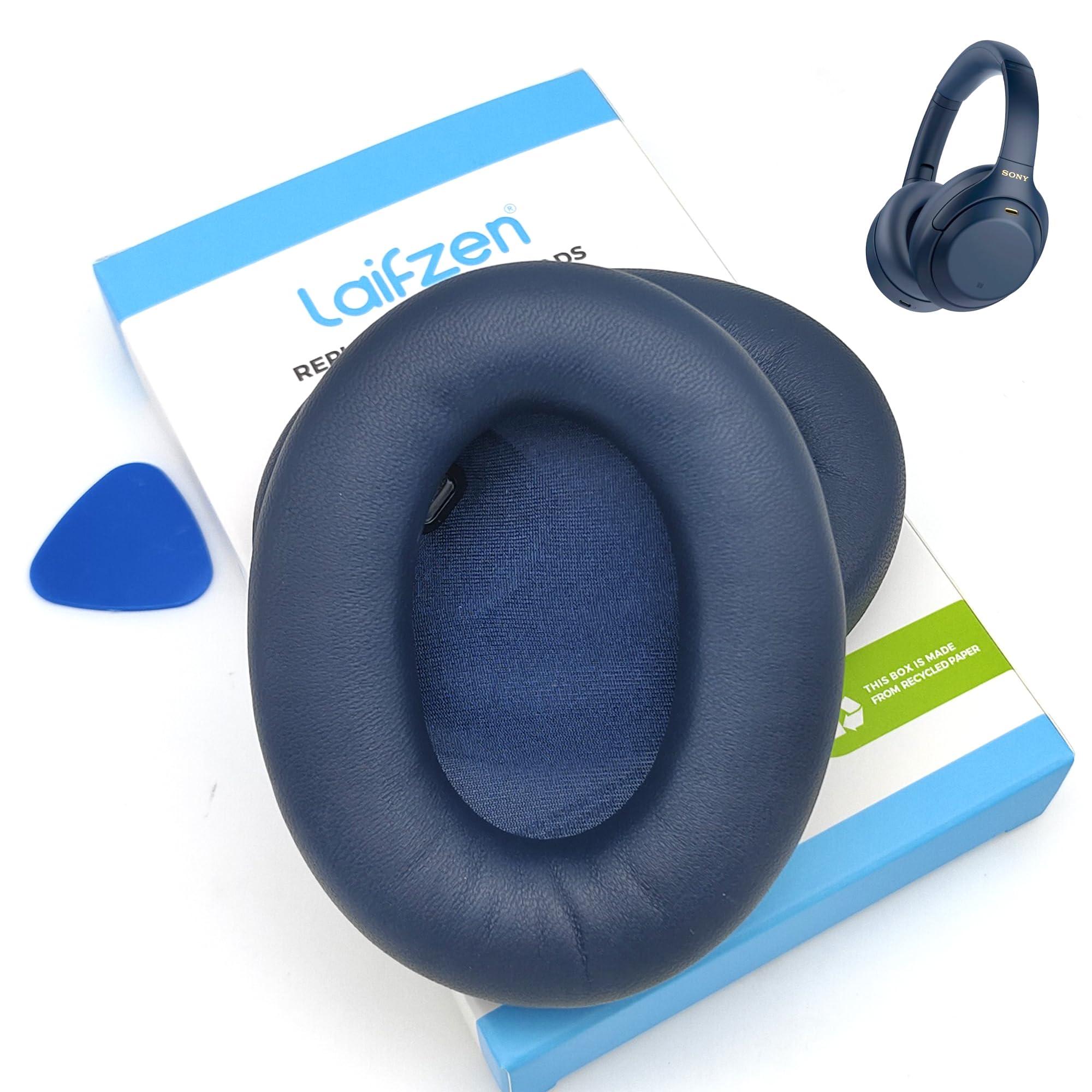 Lambskin XM4 Earpads for Sony WH-1000XM4 Headphones Replacement 1000 XM 4 Real Sheepskin Leather Ear Pads Cushions Earmuffs Cups Covers (Midnight Blue)