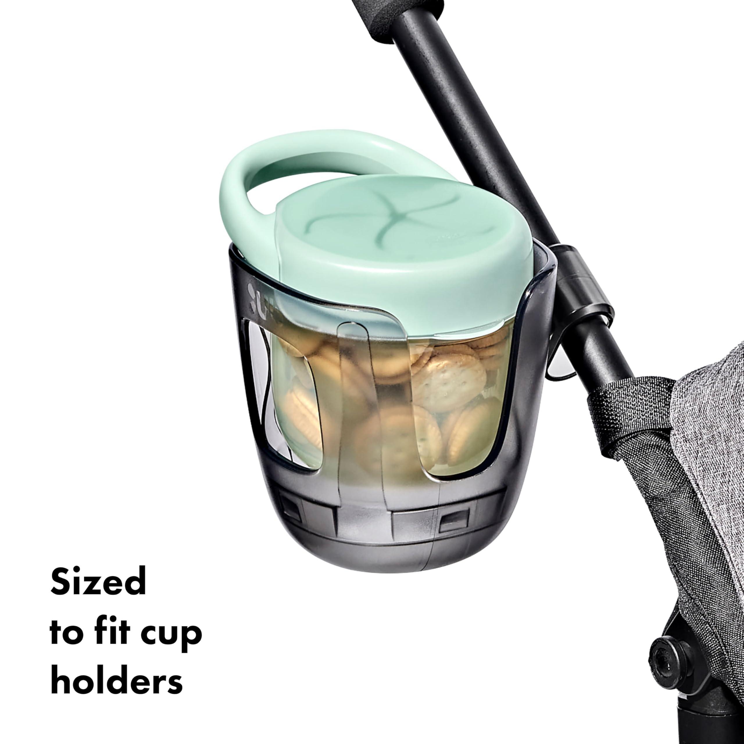 OXO Tot Snack Cup with Lid – 2 Pack, Opal and Blossom - Image 5