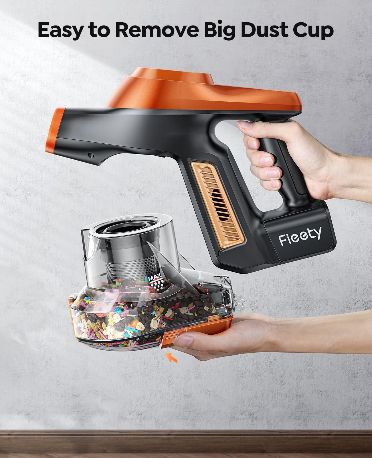 Fieety Cordless Vacuum Cleaner, 550W/45Kpa Vacuum Cleaners for Home with LED Screen, Max 60 Mins Runtime, Noise Reduction Tech, Anti-Tangle Stick Vacuum for Pet Hair Carpet and Hardfloor - Image 8