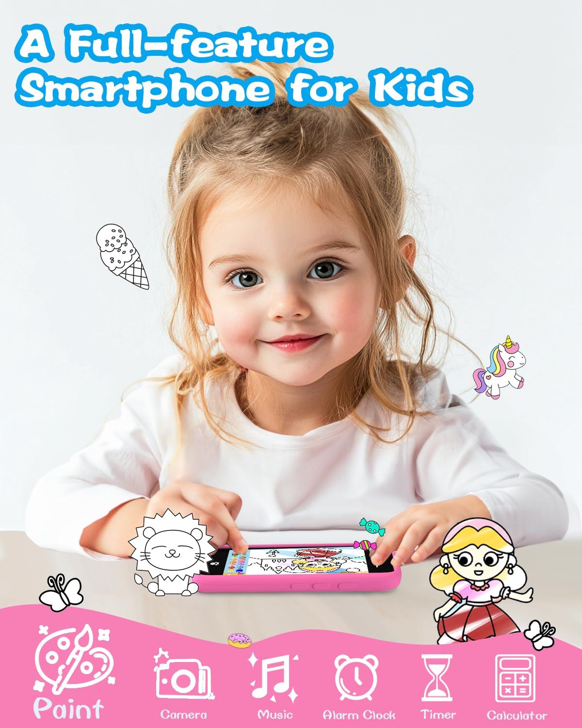 MOMILLA Kids Toys Smart Phone, 3.97" Touchscreen Phone Girls Toys, Gifts for Kids Age 3-12, Toddler Toys Learning Smartphone, Cell Phone with Front Camera Only (No Dual Camera) - Image 3