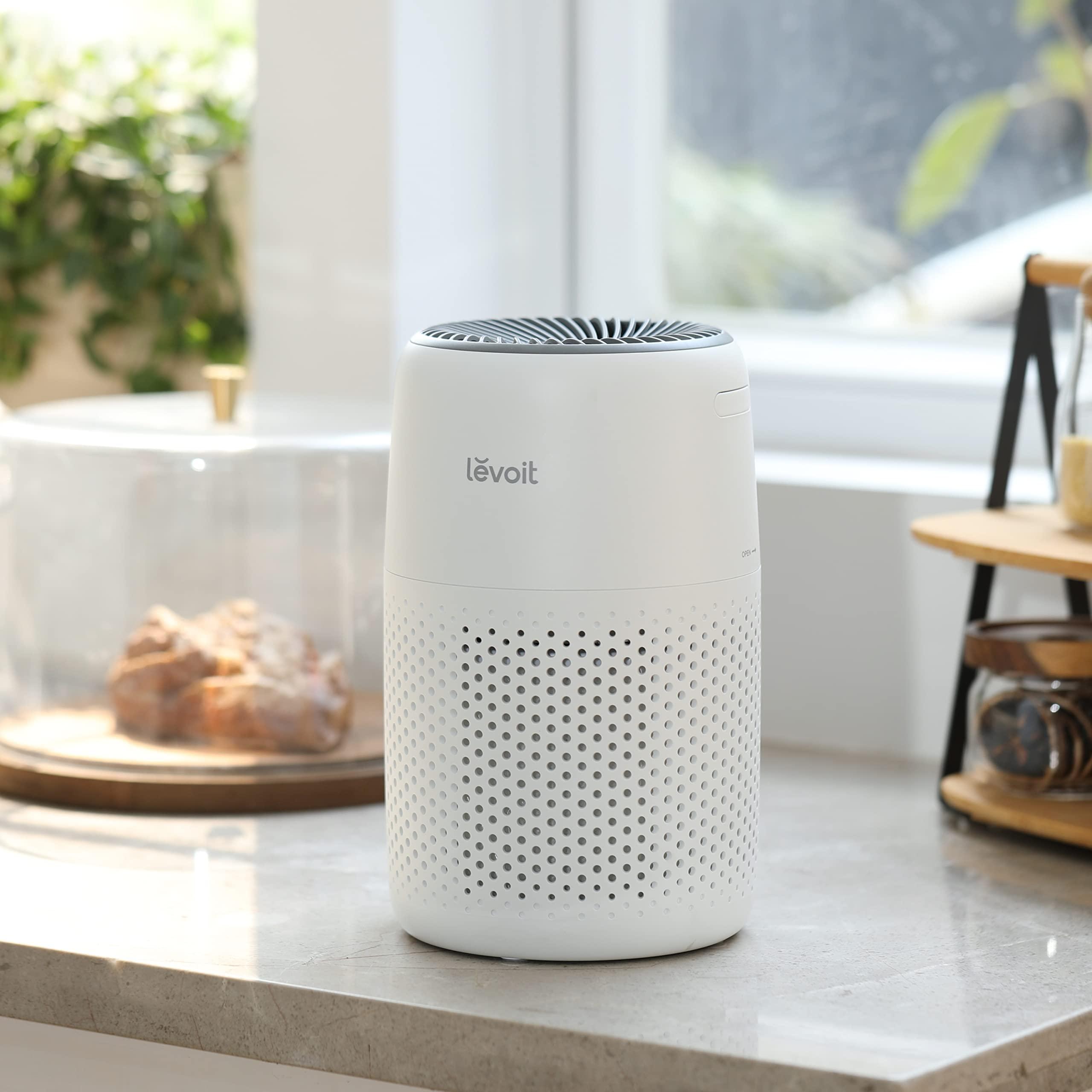 LEVOIT Air Purifiers for Bedroom Home, 3-in-1 Filter Cleaner with Fragrance Sponge for Better Sleep, Filters Smoke, Allergies, Pet Dander, Odor, Dust, Office, Desktop, Portable, Core Mini-P, White - Image 8