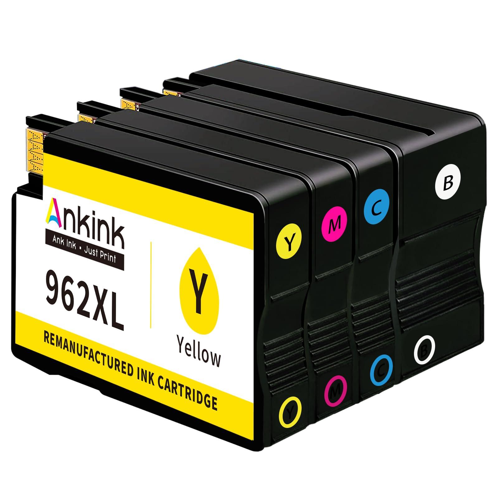 962XL Ink Cartridges Replacement for HP 962 XL 4 Combo Pack Compatible with HP OfficeJet Pro 9015e 9018e 9025e 9010 9015 9018 9020 9025 9012 9010e 9014e 9016e Printer (Black Cyan Magenta Yellow) - Image 7