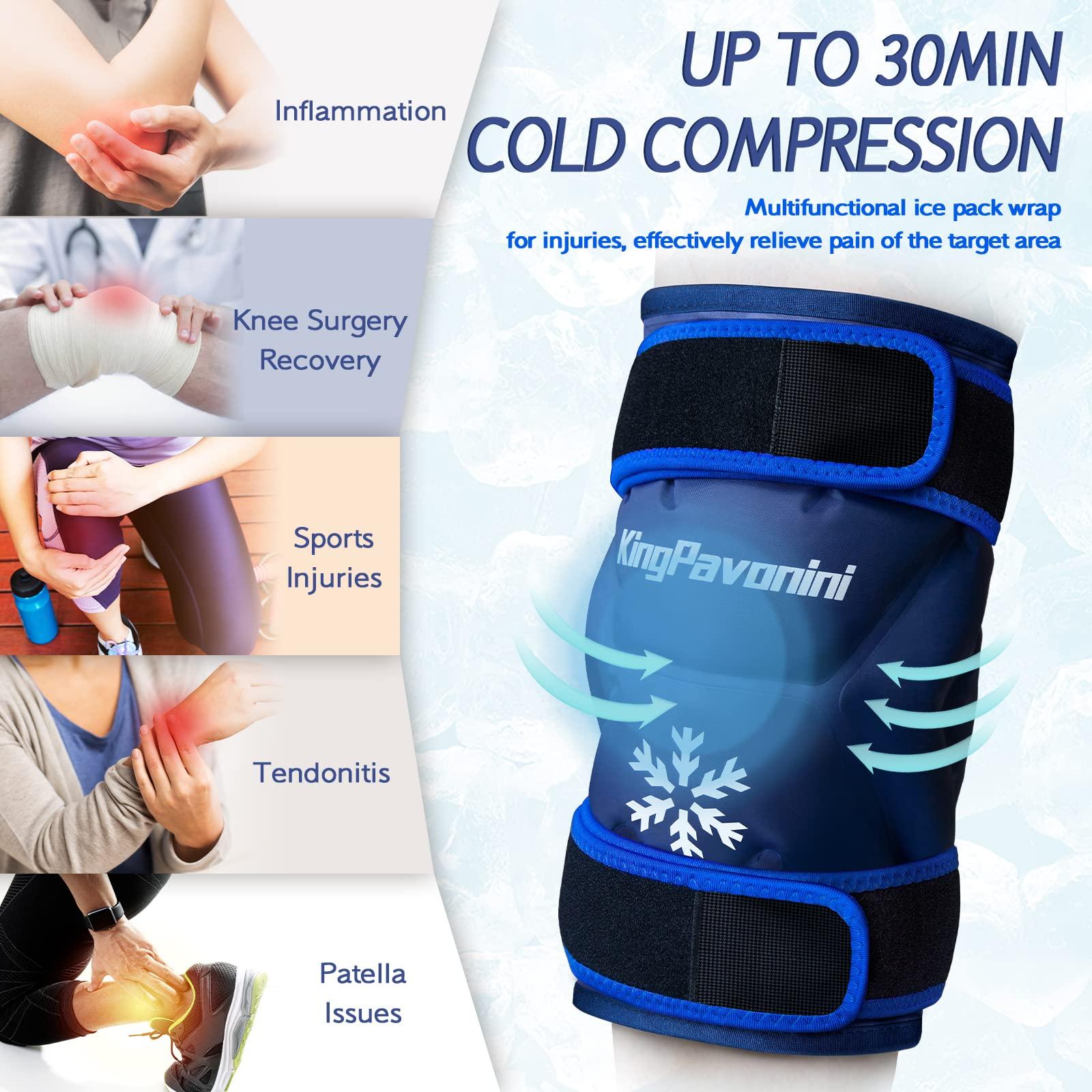 XXL Knee Ice Pack Wrap Around Entire Knee After Surgery, Reusable Gel Pack for Injuries, Large Ice Pack for Pain Relief, Swelling, Surgery, Sports Injuries, 1 Pack - Image 5