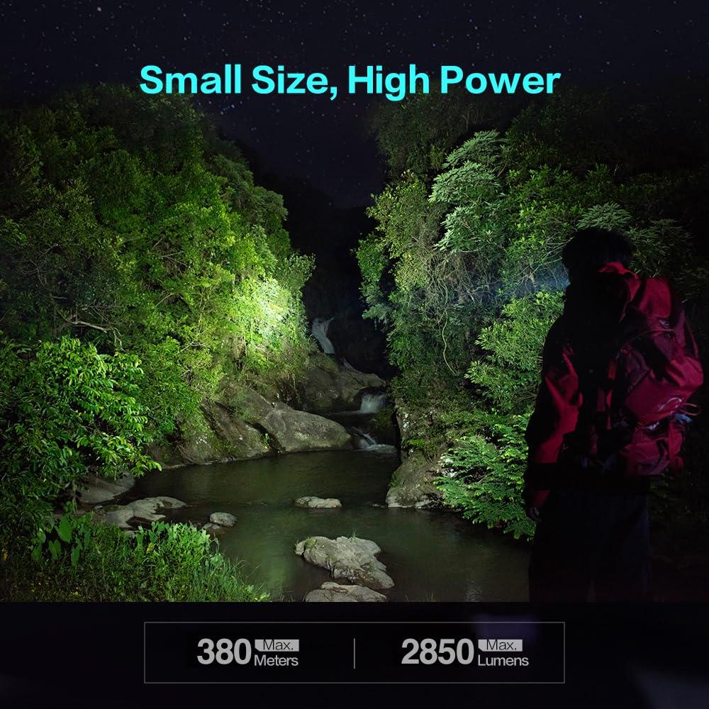 LOOP GEAR SK05 Flat LED Flashlight with 6000mAh Power Bank, Rechargeable EDC Light Combines Floodlight, Spotlight and Sidelight, 2850 High Lumens, Magnetic Tail, IP68 Perfect for Camping, Outdoor - Image 2