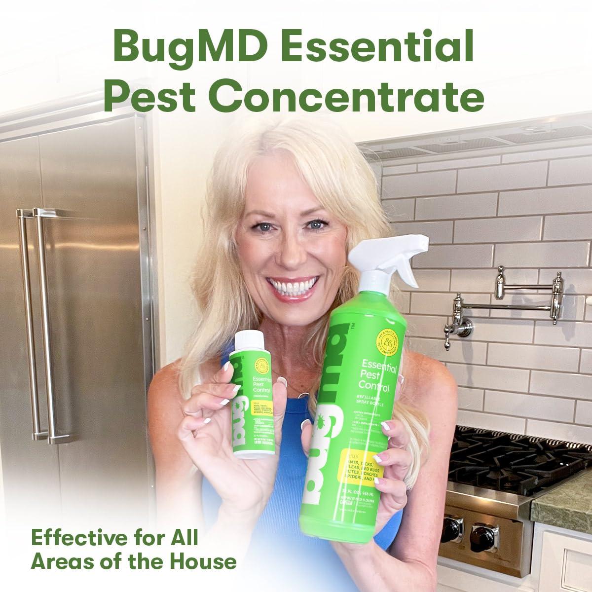 BugMD Essential Pest Control Concentrate (3 Pack) with Spray Bottle 32 oz, BugMD Cockroach Catcher (1 Pack) and BugMD Bed Bug Trap (1 Pack) Bundle - Image 2