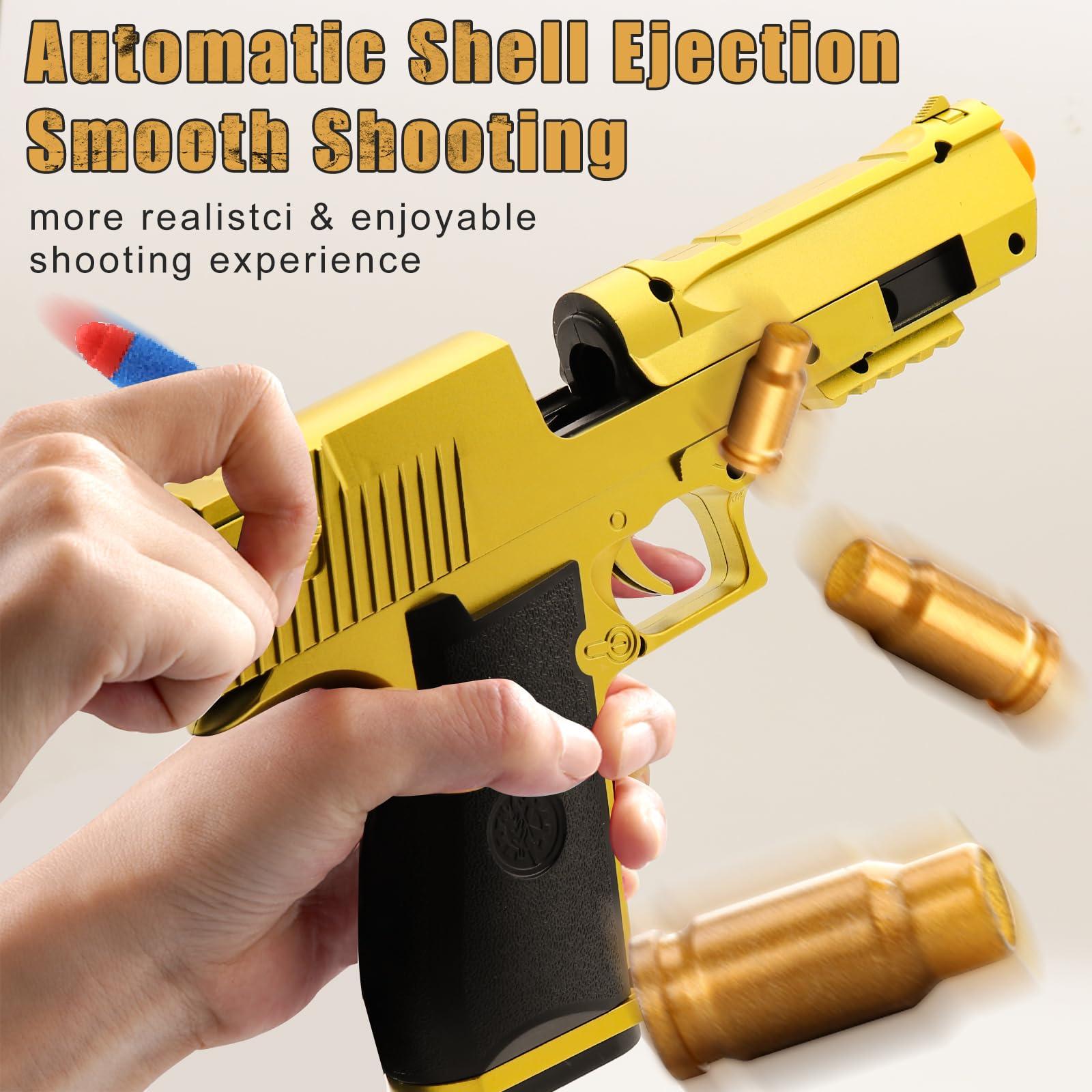 Nogevo Soft Bullet Toy Gun with Empty Shell Ejecting with Foam Bullets - Shooting Educational Gun Toys Model - Christmas, Birthday Gifts for Boys Kids Girls Adults Age 8+ - Image 4