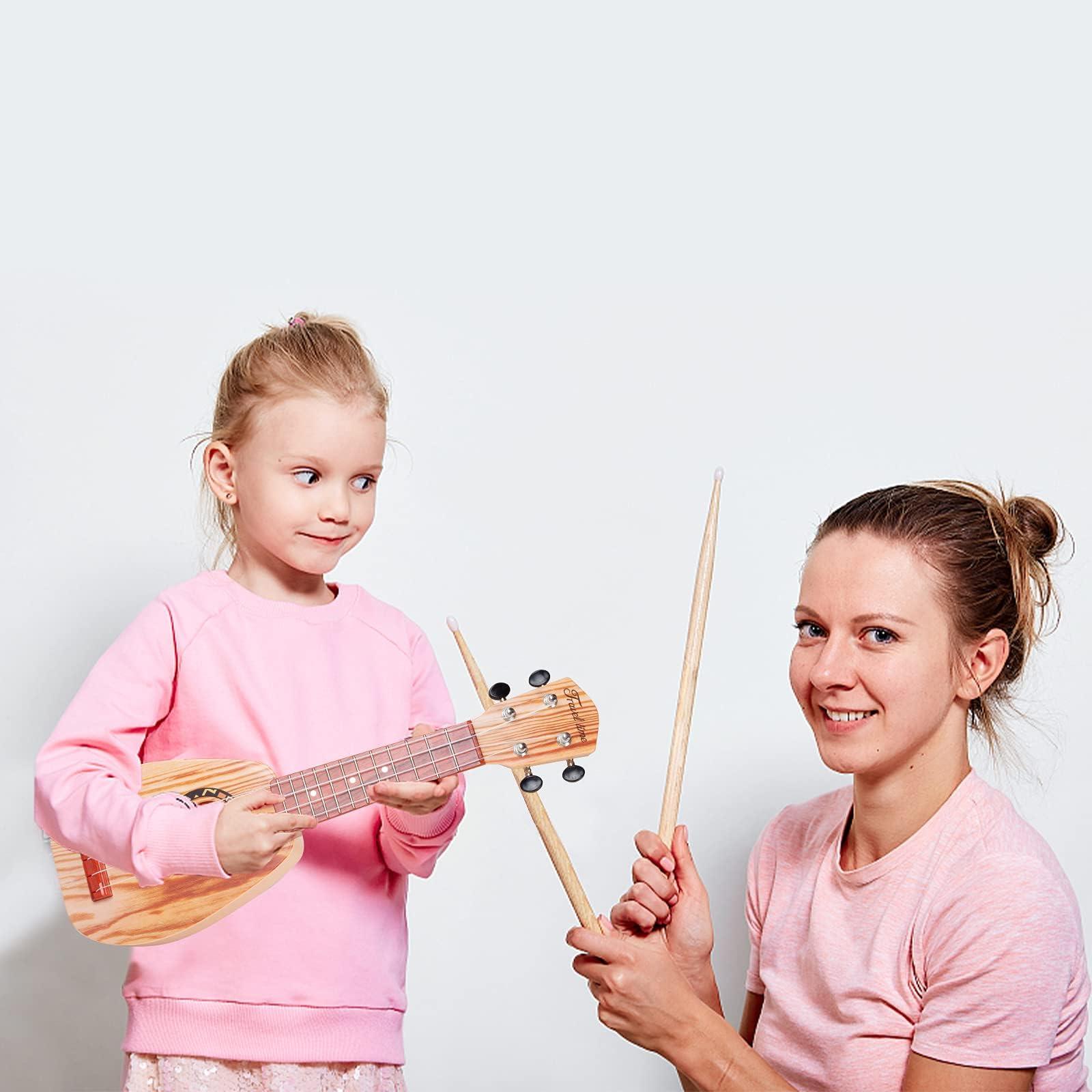 YOLOPLUS+ 17 Inch Kids Ukulele Guitar Toy 4 Strings Mini Children Musical Instruments Educational Learning Toy for Toddler Beginner Keep Tone Anti-Impact Can Play with Picks/Strap/Primary Tutorial - Image 6