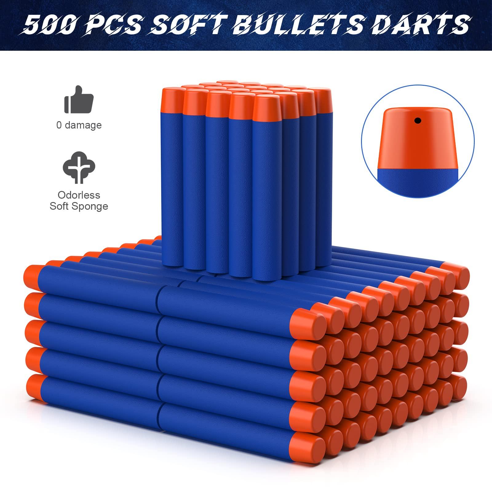 Tudaymol Nerf Bullets 500 Official Dart for Nerf N-Elite Series Refill Darts Foam Bullets Ammo Packs - Compatible with All Elite Blaster - Image 3