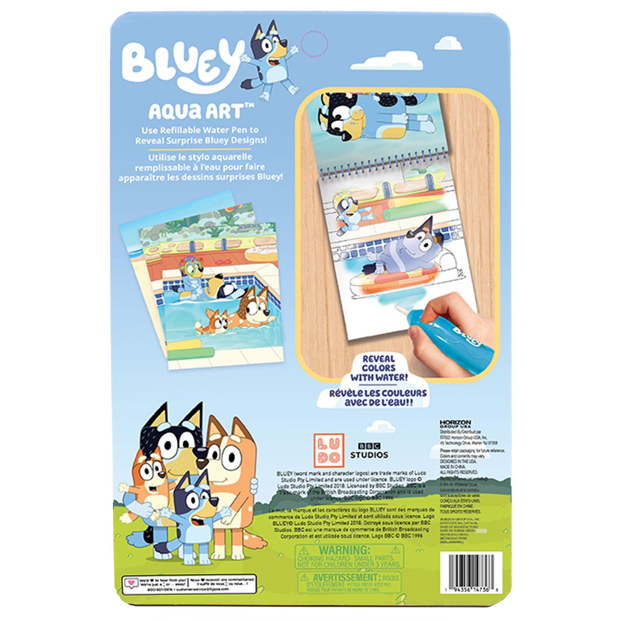 Horizon Group USA Bluey Aqua Art - Reusable Water Reveal Activity Pages With Water Pen for No-Mess Drawing and Coloring - Image 6