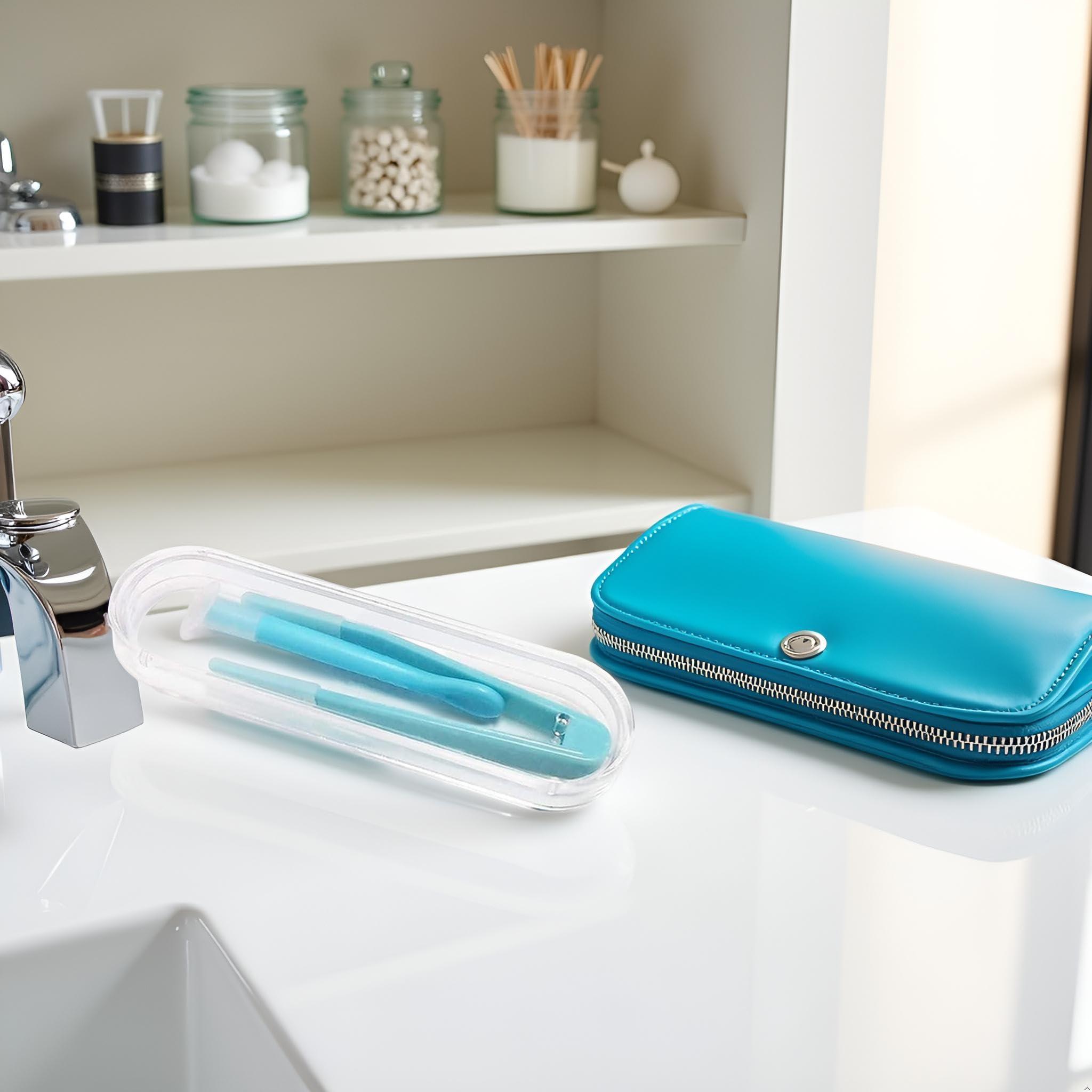 Blue Contact Applicator, Contact Lens Remover Tool, Inserter/Remover+Tweezer with Soft Tip, for Contact Lens Cases Health and Household, Contact Lens Care, Contact Applicator Tool - Image 6