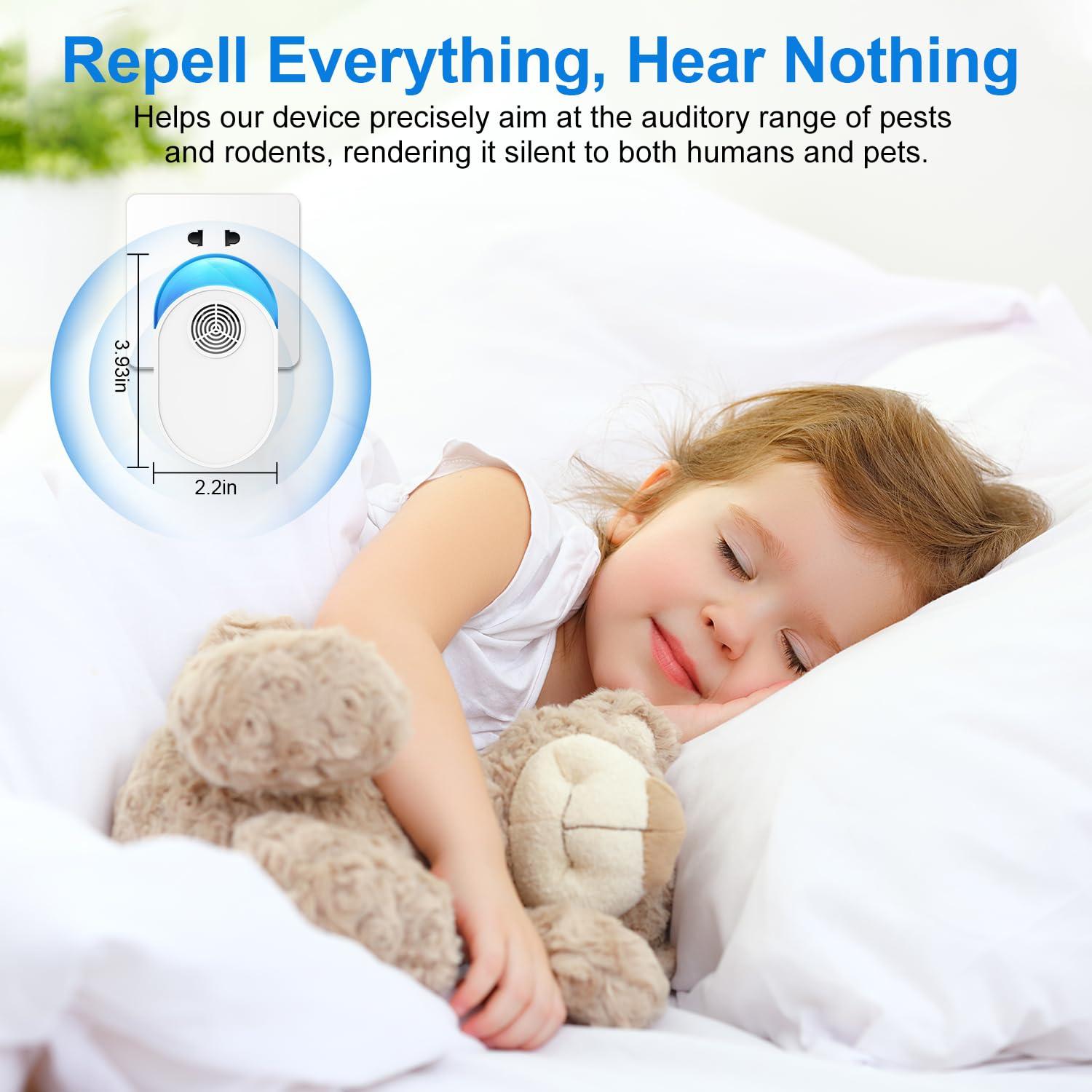 2025 Upgraded Ultrasonic Repeller 6 Packs, Indoor Ultrasonic Repellent for Roach, Rodent, Mouse, Bugs, Ant, Mosquito, Mice, Spider, Electronic Plug in Pest Control - Image 4