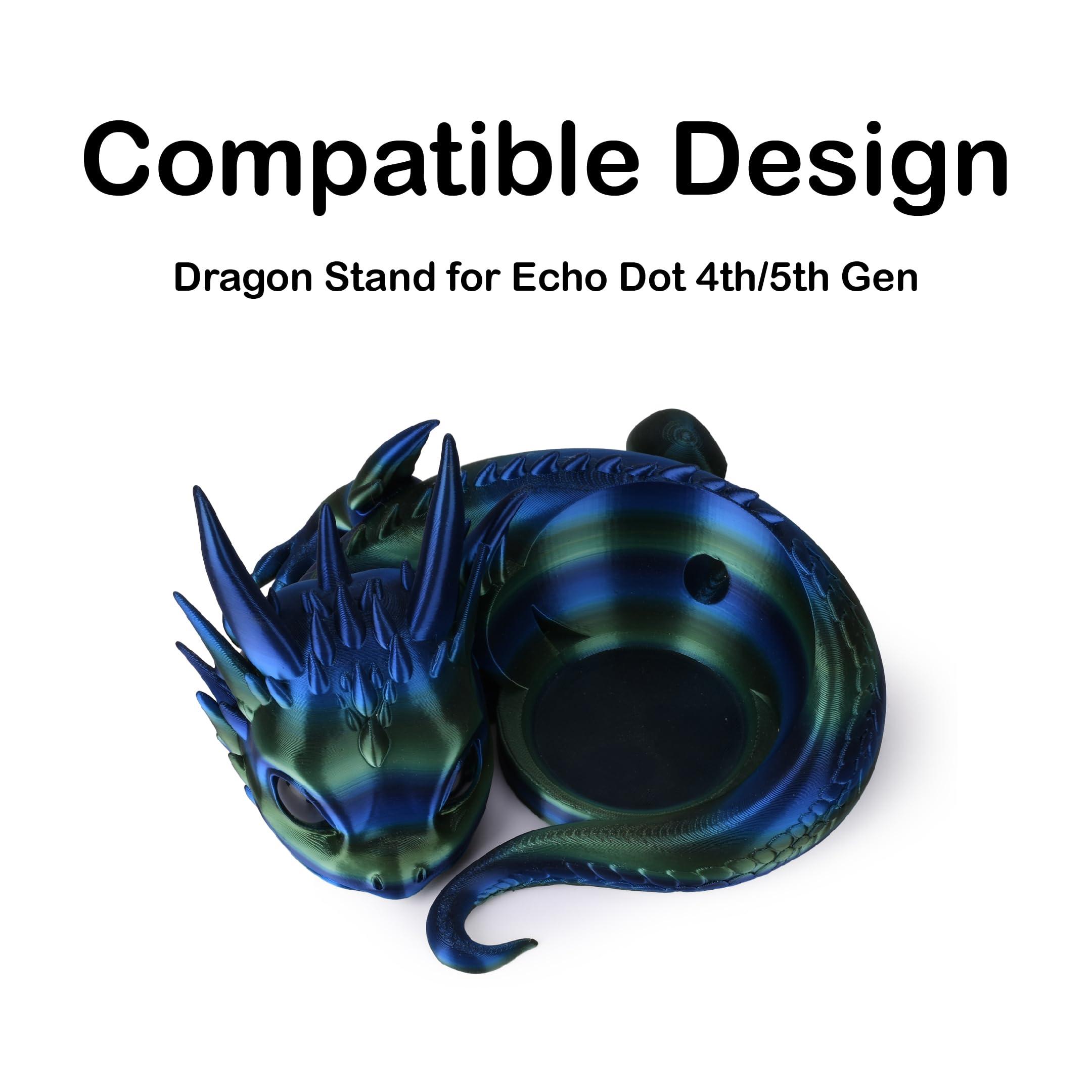 Dragon Stand for Echo Dot 4th/5th Gen, 3D Printed Smart Speaker Holder and Exquisite Desktop Decoration (Purple Black) - Image 2