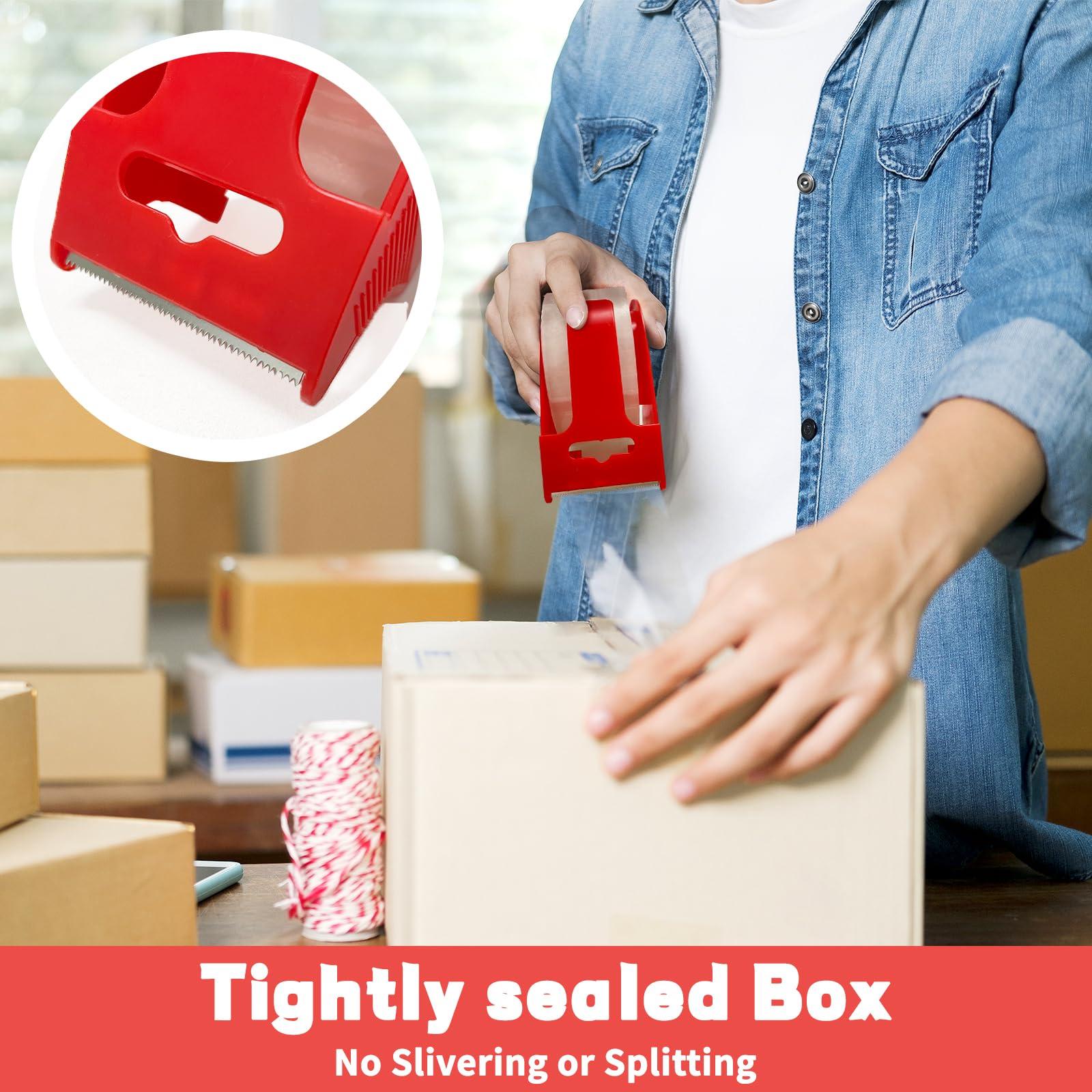2 Rolls Clear Packing Tape with 2 refillable Dispenser, Heavy Duty Packaging Tape 1.88 Inches x 55 Yards, Strong Adhesive Packaging Tape for Moving Boxes, Shipping, Mailing, Office and Storage - Image 7
