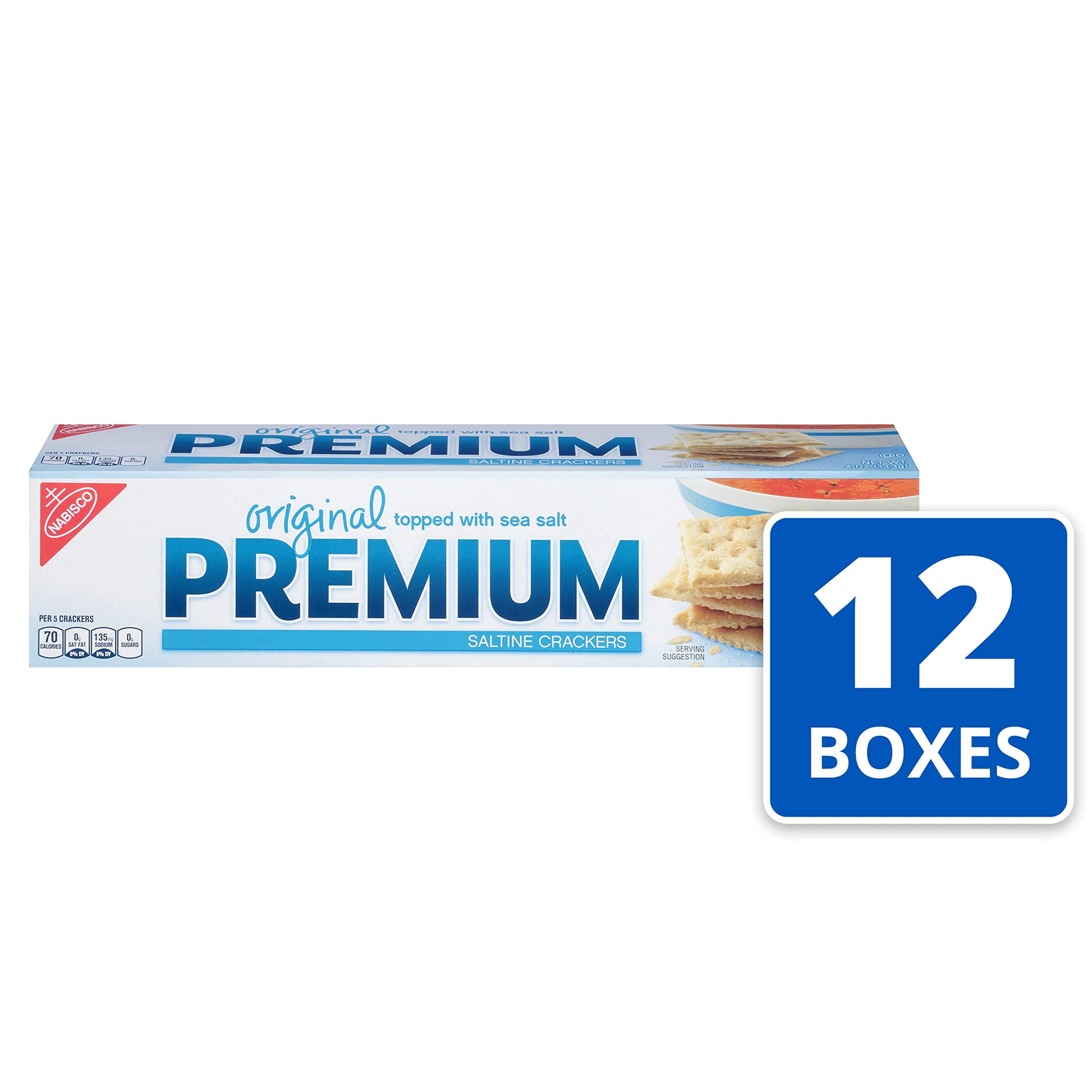Premium Original Saltine Crackers, Lunch Snacks, Bulk Snacks, 12 - 4 oz Boxes - Image 4