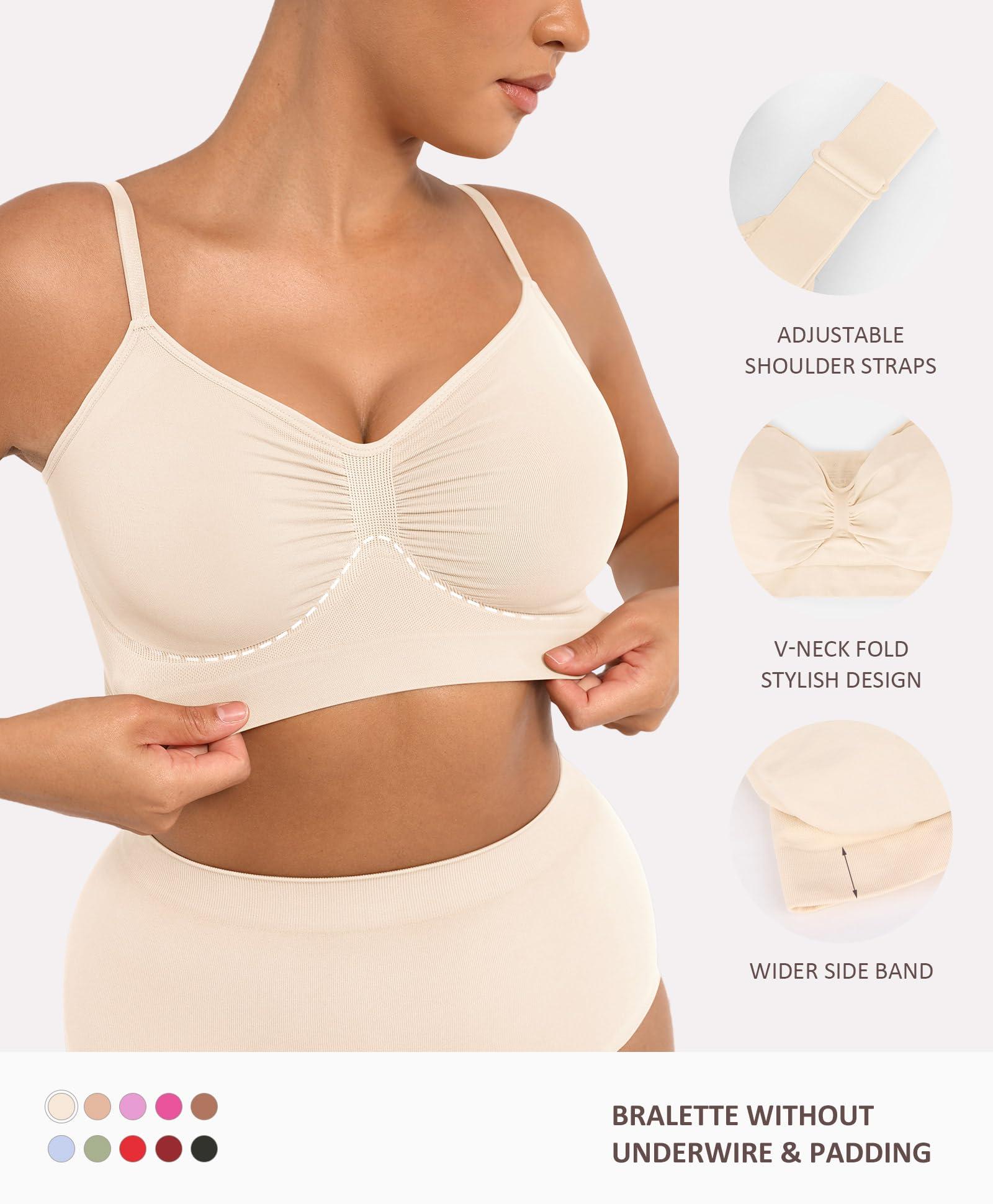 FeelinGirl Bralettes for Women with Support Comfortable Bras No Underwire Seamless Everyday Bras - Image 2