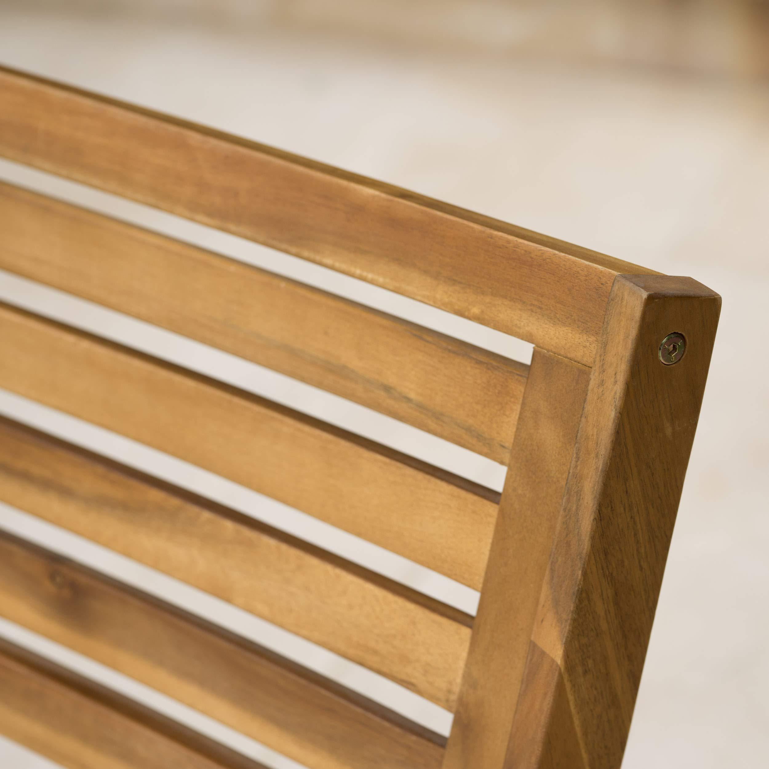 Christopher Knight Home Hermosa Outdoor Acacia Wood Arm Chairs, 2-Pcs Set, Teak Finish / Cream - Image 9