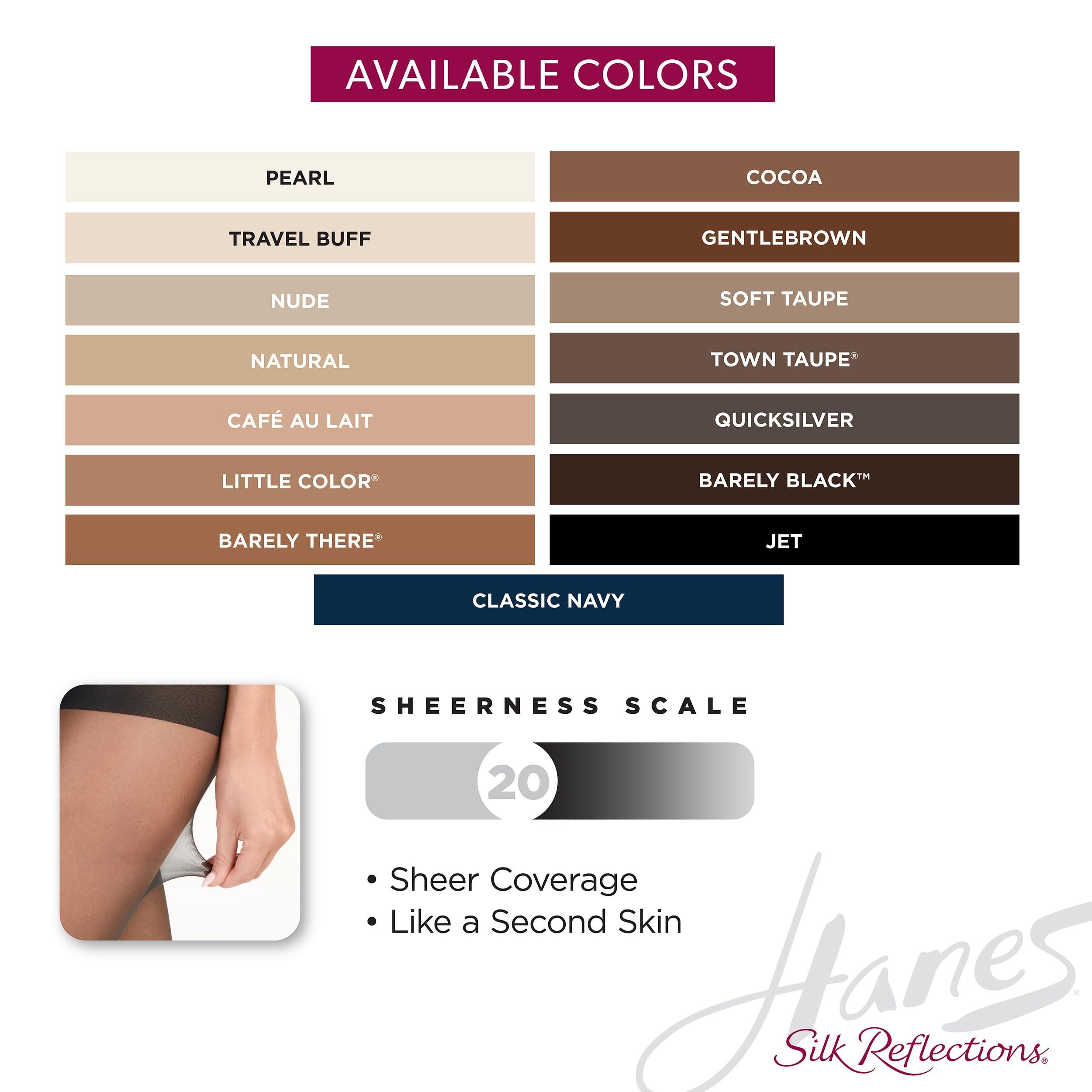Hanes Silk Reflections Control Top Reinforced Toe Silky Sheer Pantyhose - Image 5