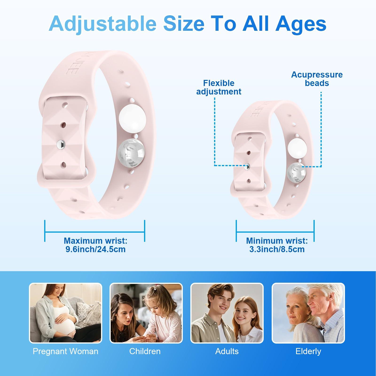LYJEE Motion Sickness Bands Anti Nausea Wristband for Adult and Kids Morning Sickness Relief for Pregnant Women Acupressure Nausea Relief for Car, Sea, Air Sickness - Image 3