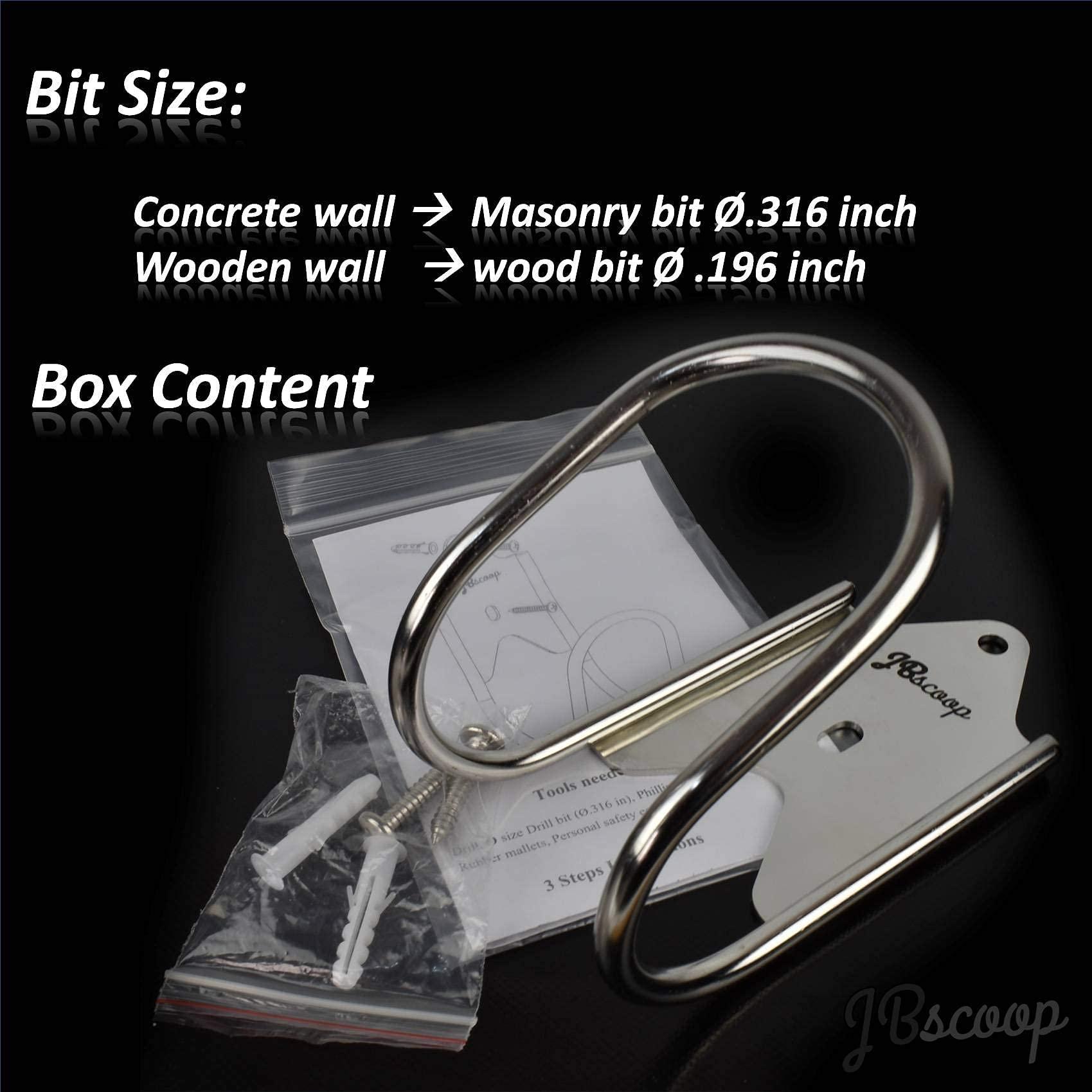 JBscoop Garden Hose Holder, Garden Hose Hanger Wall Mount for Water Hose, Extension Cords, Air Compressor Hose, Heavy Duty & Rust Proof Set of 1 - Image 3